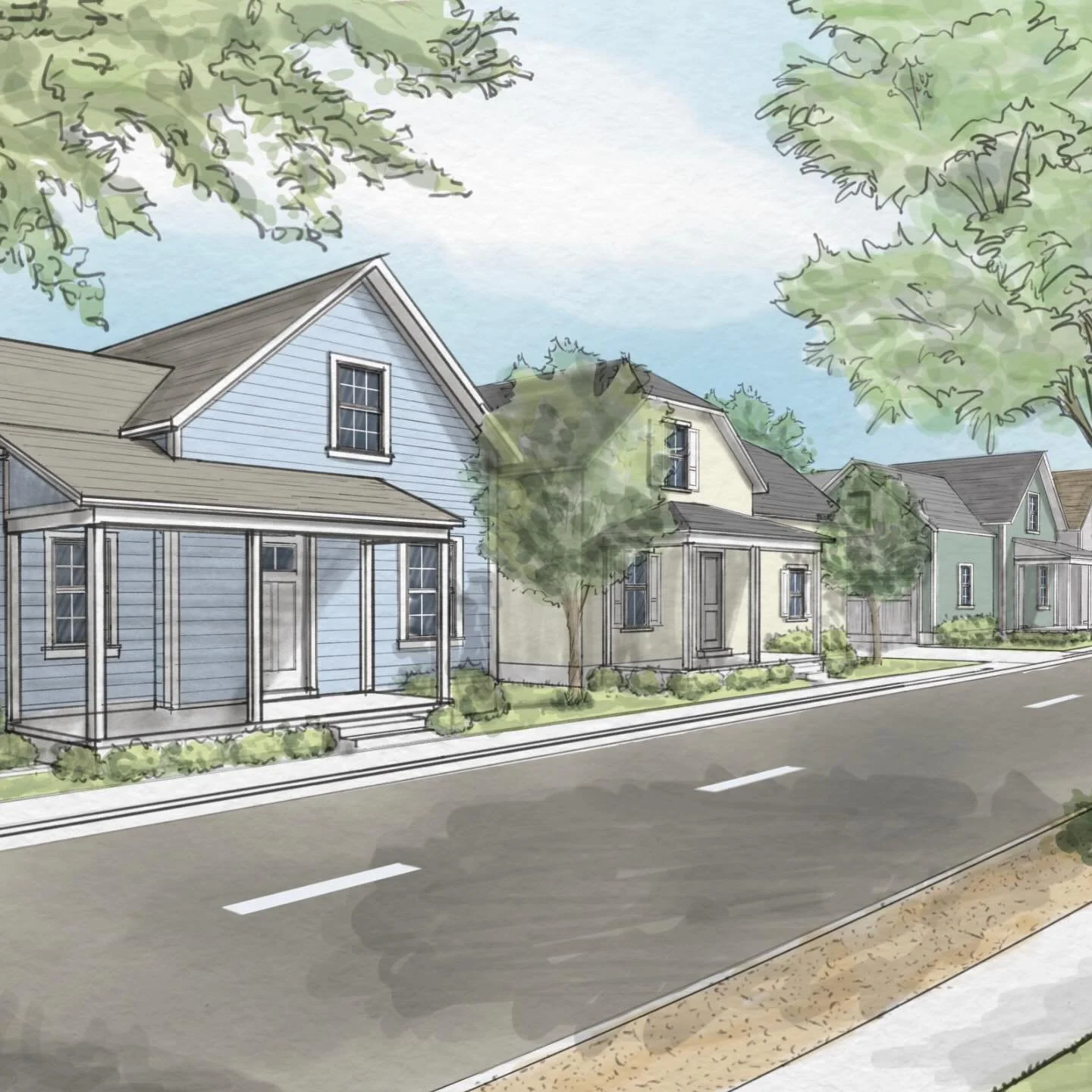 Traditional homes aren&rsquo;t defined by budget.
They&rsquo;re defined by principles.

Proportion. Material. Relationship to the street.
The same ideas that shape a single home can scale to shape an entire neighborhood.

When those principles are ap