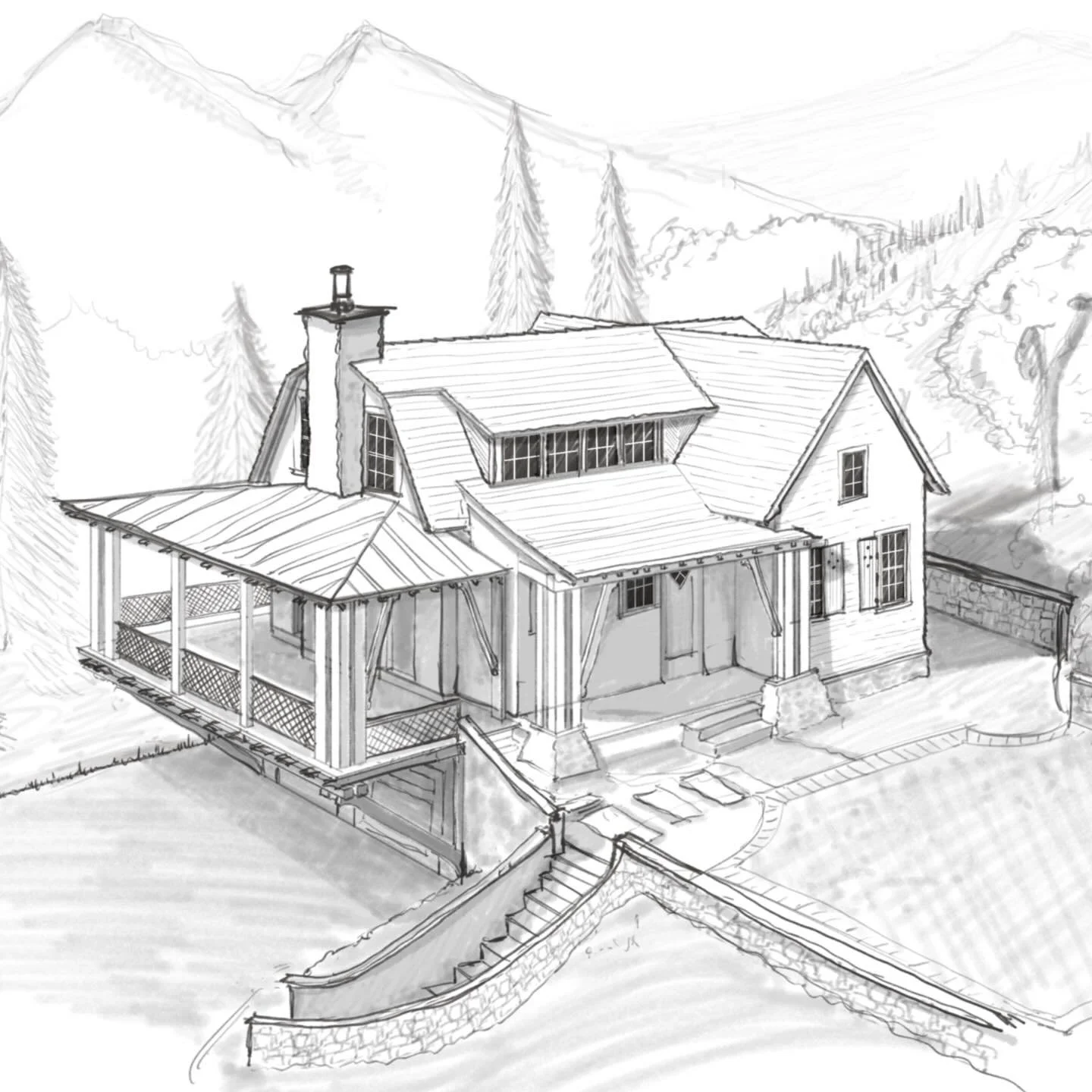Good projects begin with an understanding place.

Slope, views, access, climate, materials, and even the architectural language historically tied to a site all shape the direction of a home.

Our process is rooted in studying these conditions early. 