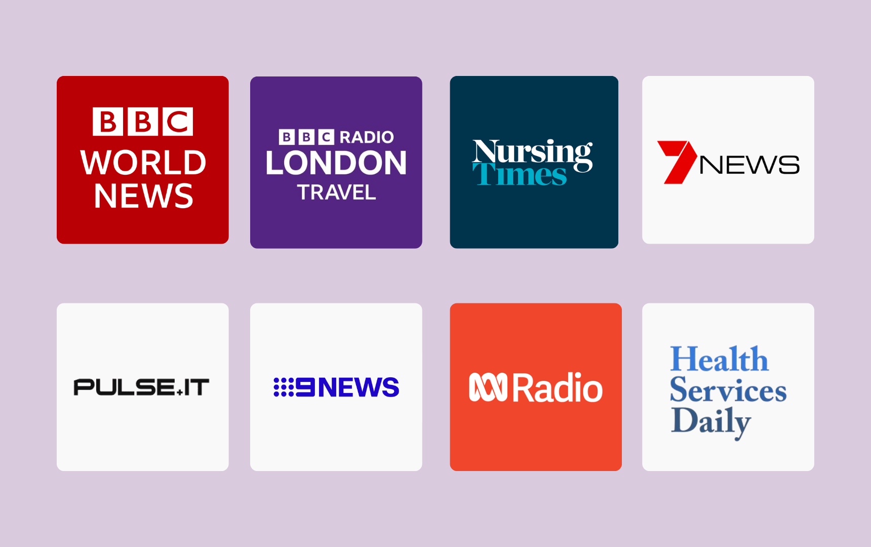 Media outlets that have featured Ripple Challenge winners including BBC World News, BBC Radio London, Nursing Times, 7NEWS, Pulse IT, 9NEWS, ABC Radio and Health Services Daily.