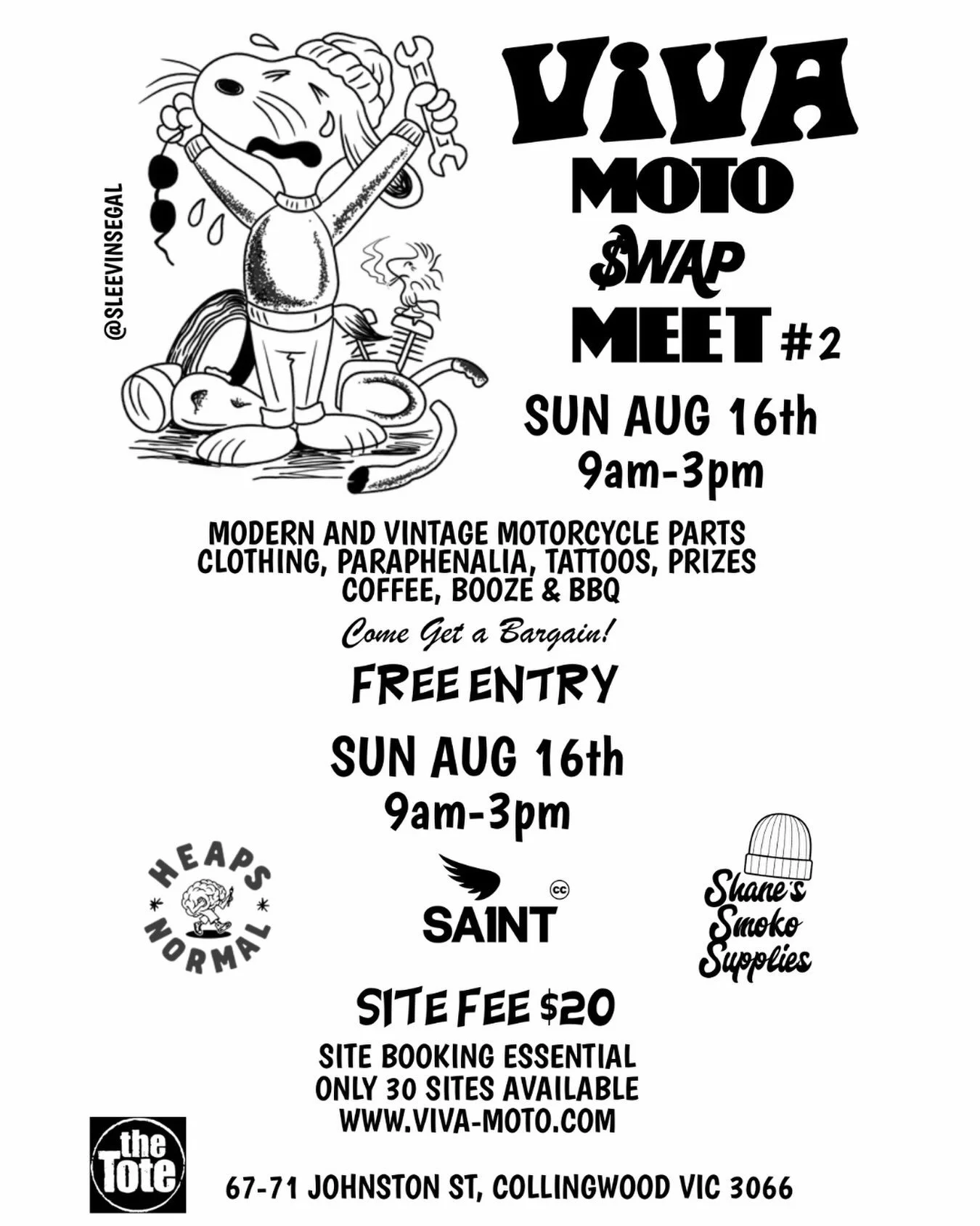 Tomorrow 9am-3pm Tote Hotel be there for a bargain and BBQ! @saint.cc @heapsnormal