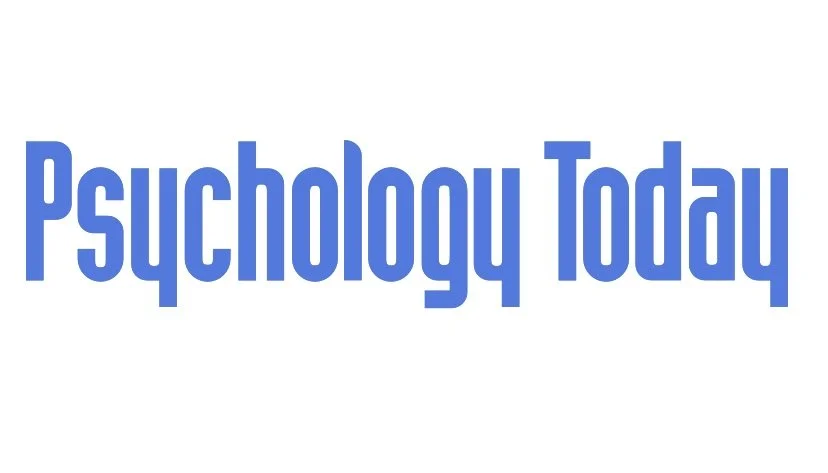 Blue text reading 'Psychology Today' on a white background.