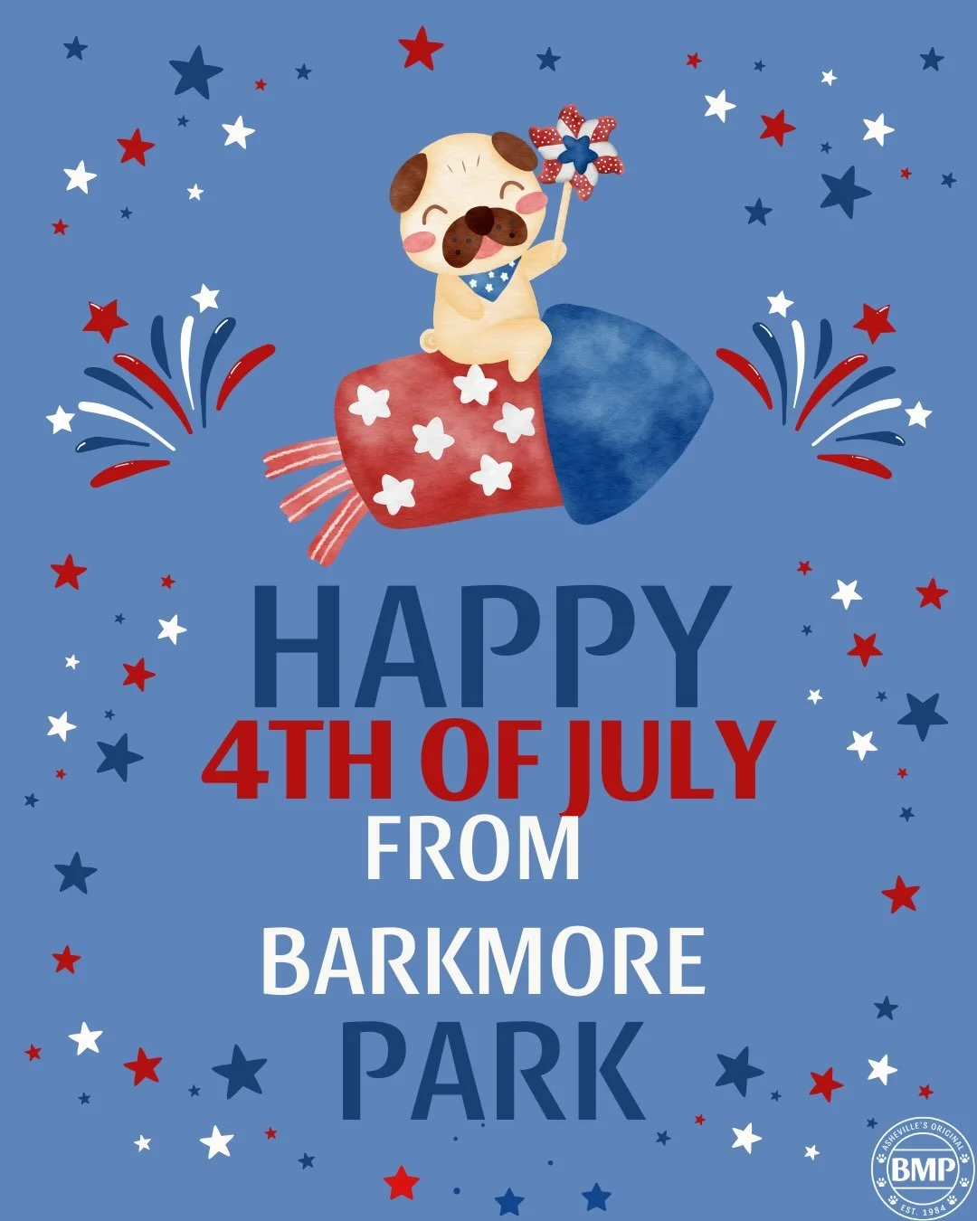 Happy Fourth of July!!! 

We hope everyone is having a fun summer day on our country&rsquo;s 250th birthday!
Our patriotic pups here at BarkMore are having a ball:)

#fourthofjuly #doggydaycare #barkmorepark #patriotic