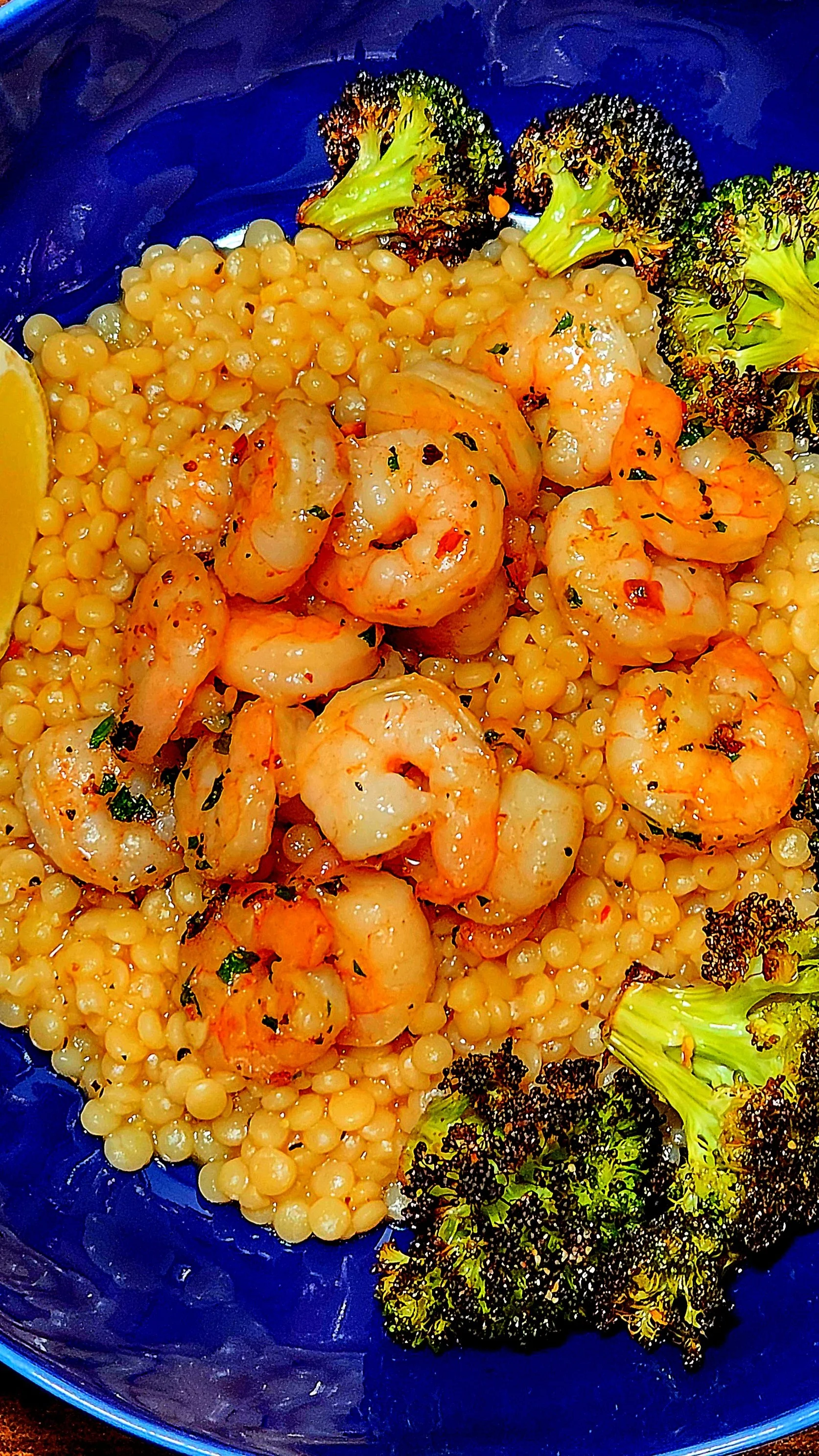 Garlic Shrimp Couscous Bowls