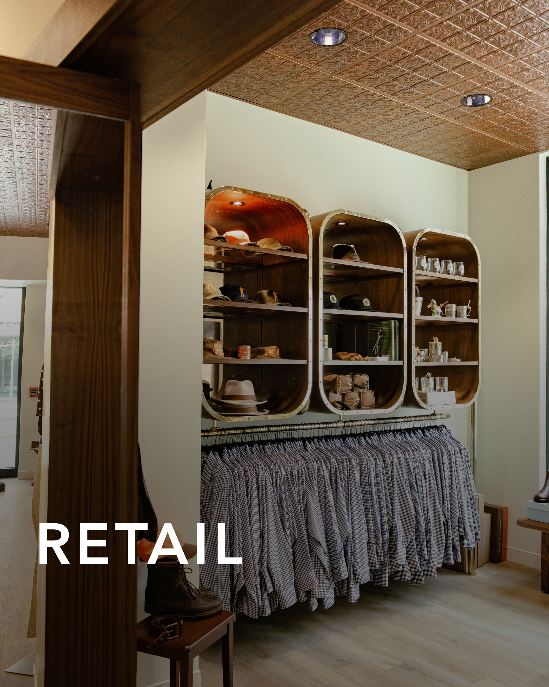 An image of a unique retail design by CM Collaborative. 