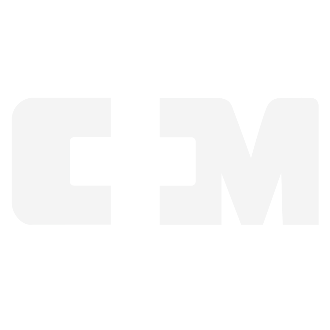 Gray geometric letters "C" and "M" in a bold, block style on a transparent background for the family-run commercial contractor CM Collaborative.