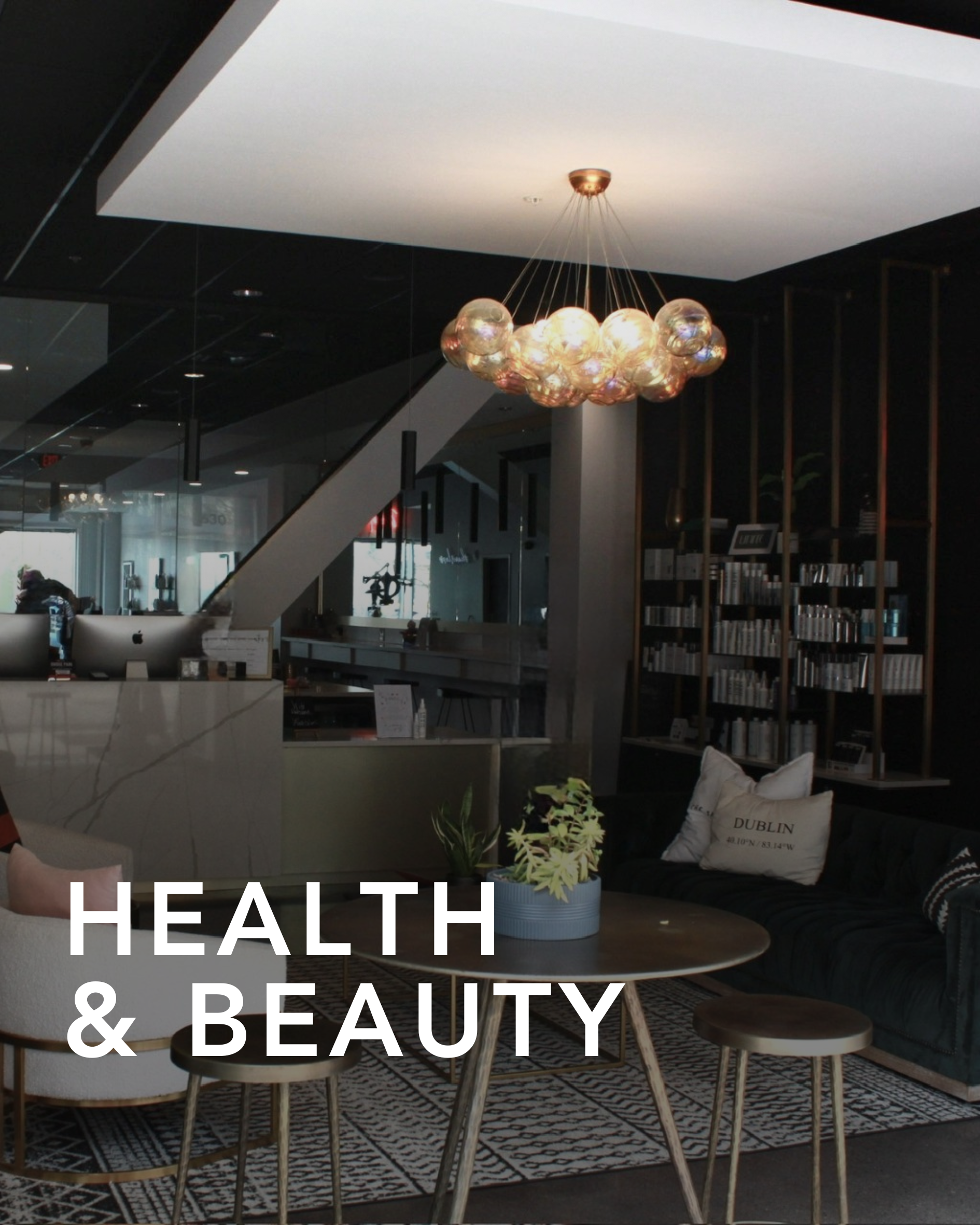 A beautiful interior construction and design of a beauty place to show that CM Collaborative can design health and beauty spaces.