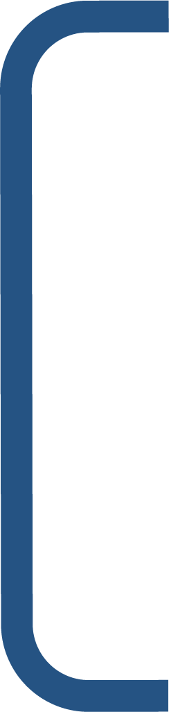 A thick, vertical blue bracket with rounded corners on a white background, appearing on the left side of the stats for how many CM Collaborative projects have been completed on time.
