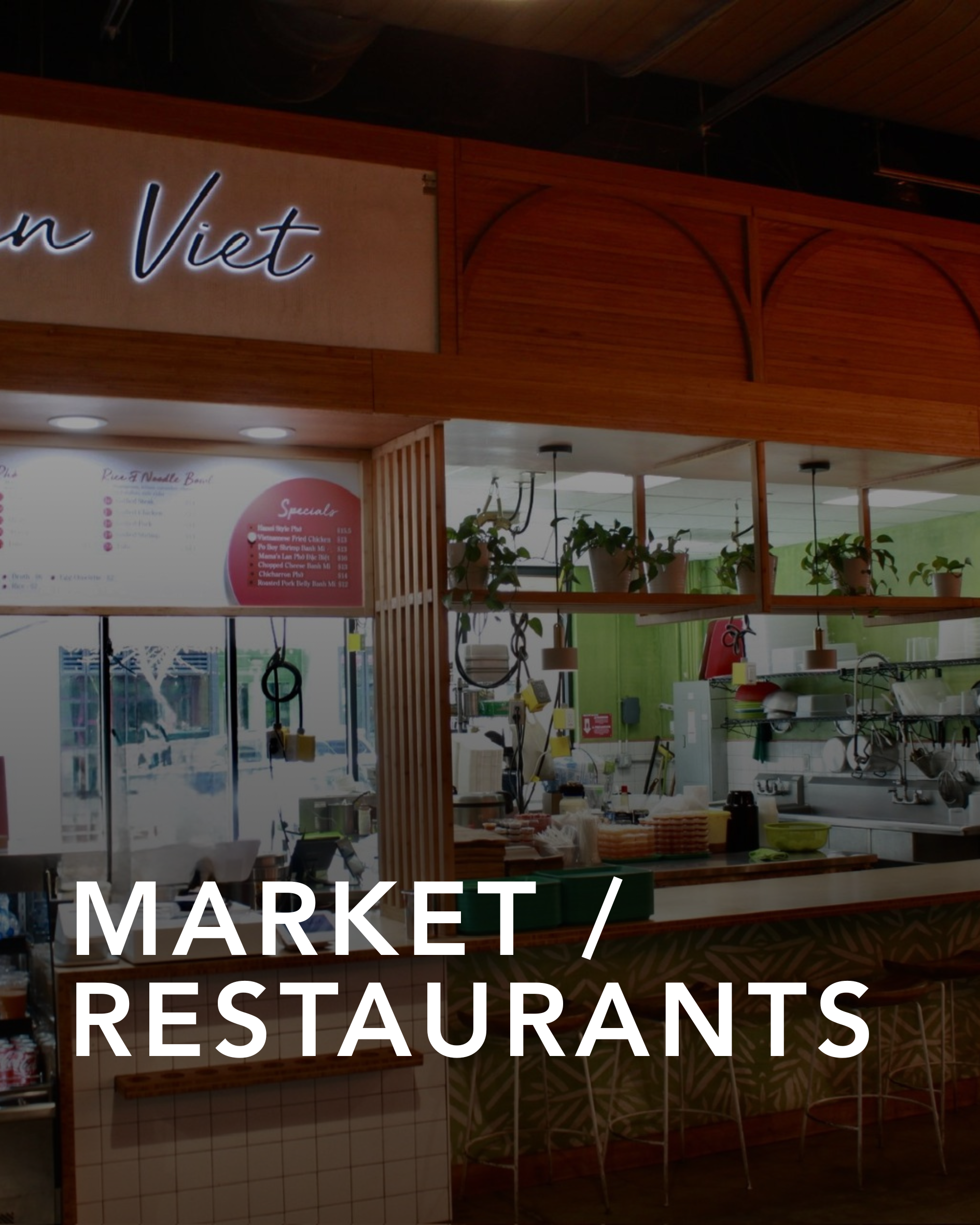 An intriguing interior design of Frascati Market showcasing CM Collaborative Market and Restaurant designs.  