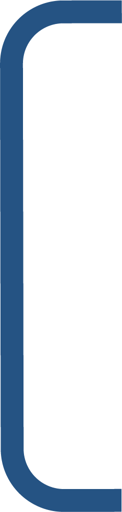 A thick, vertical blue bracket with rounded corners on a white background, appearing on the left side of the stats for how many CM Collaborative projects have been completed on time.