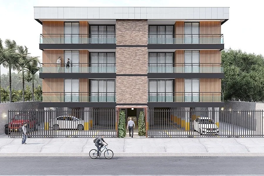 Fachada frontal do Edifício J. Saboia, em Ubatuba