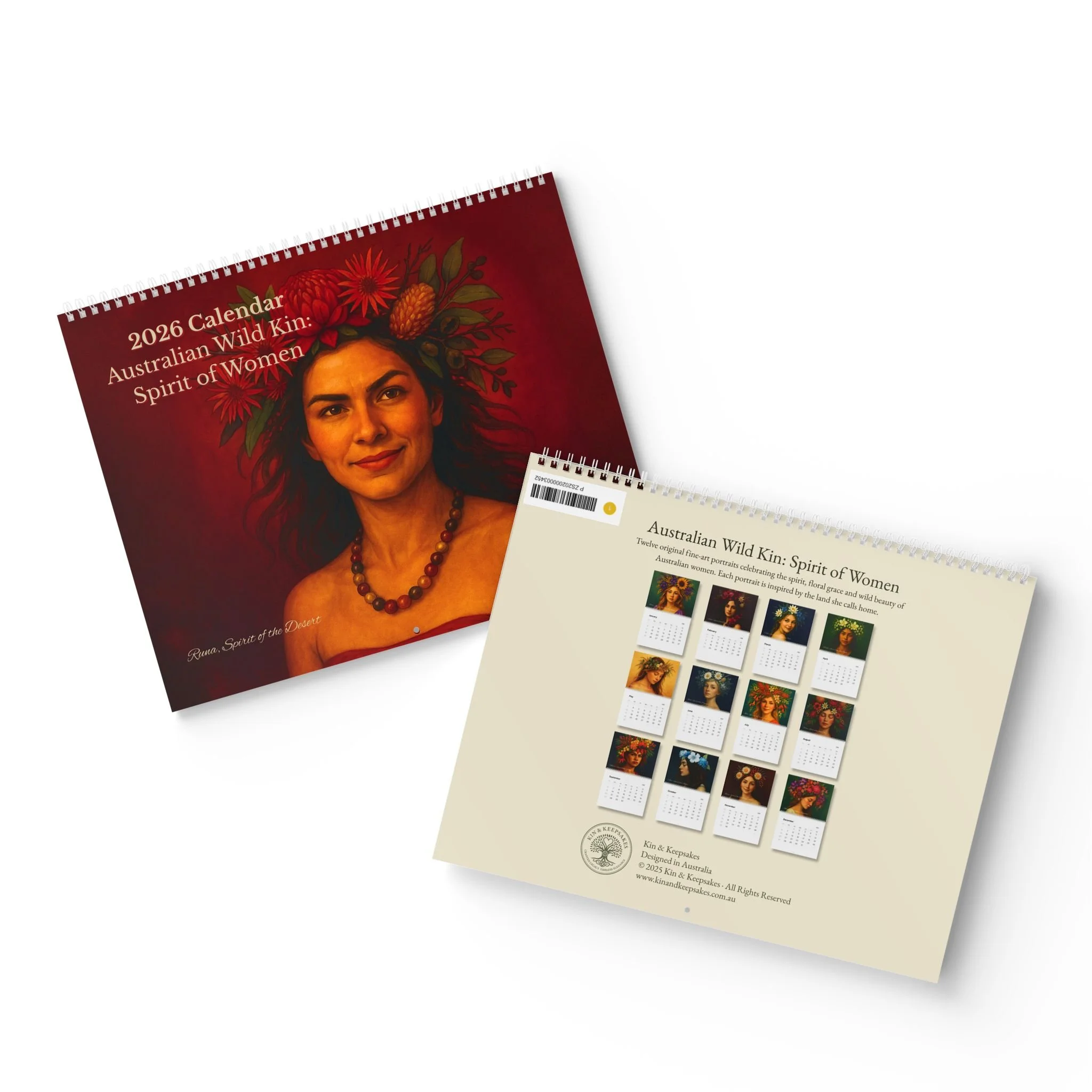 Art Calendar (2026): Spirit of Australian Women, Wild Kin Series