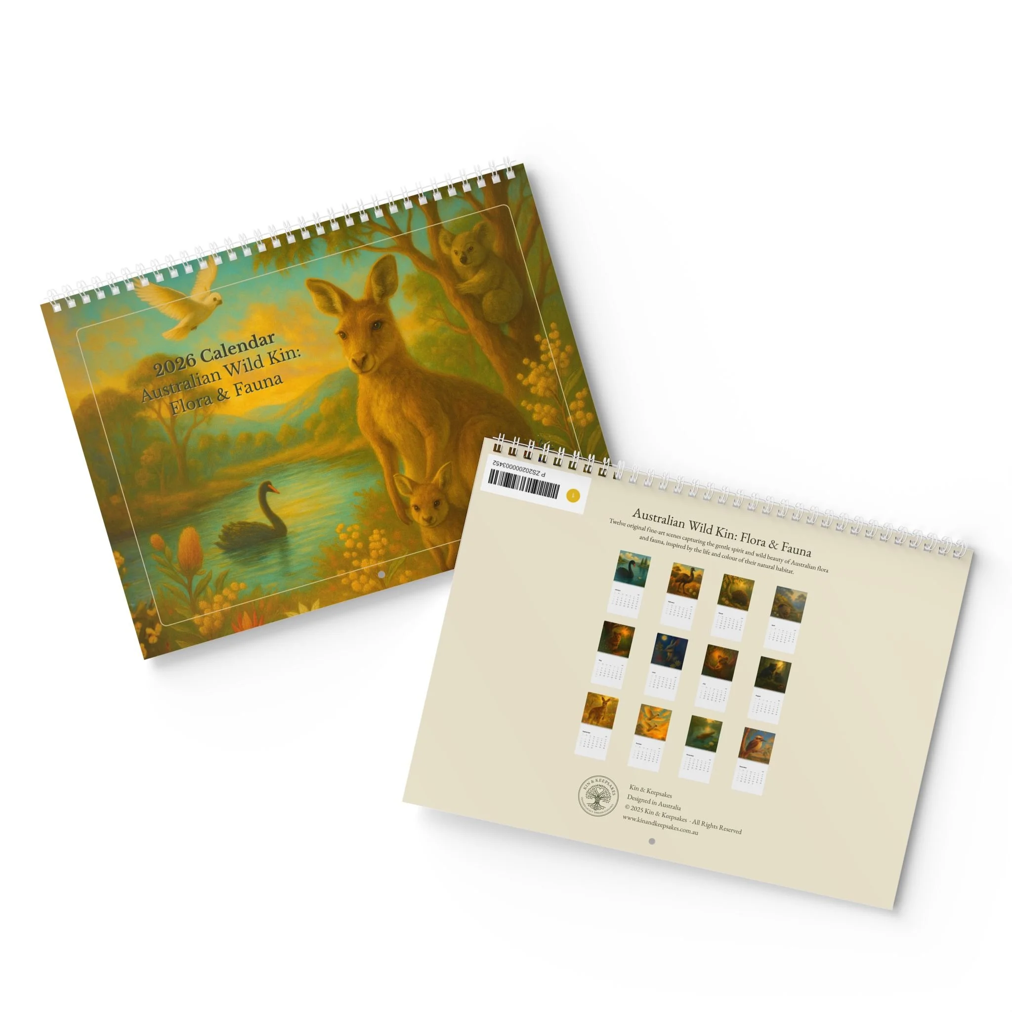 Art Calendar (2026): Australian Flora & Fauna, Wild Kin Series