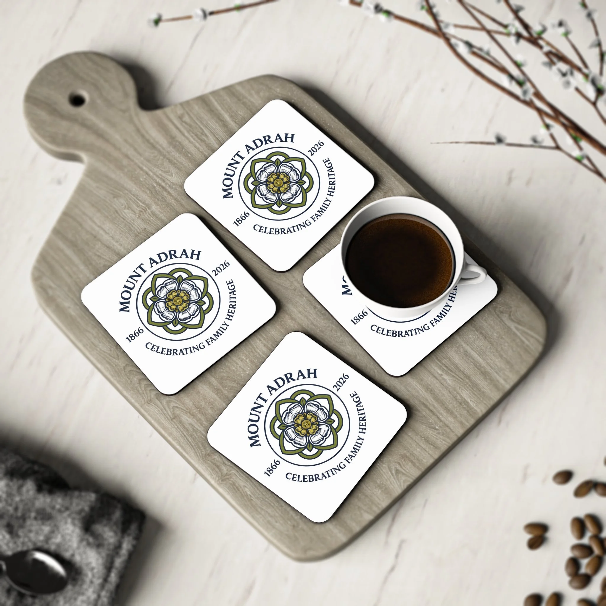 Mount Adrah Heritage Drink Coaster Set