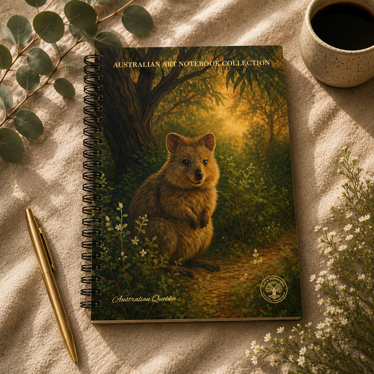 Rottnest Island Quokka, Australian Notebook Collection - Flora & Fauna, Wild Kin Series