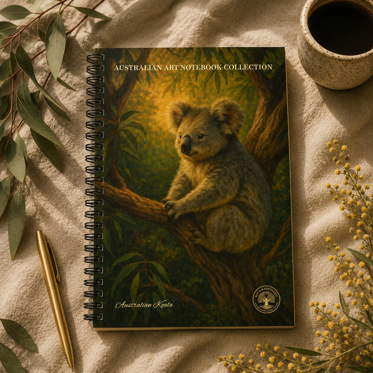 Koala in a Gum Tree, Australian Notebook Collection - Flora & Fauna, Wild Kin Series