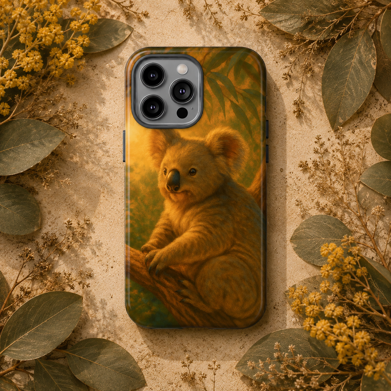 Protective Phone Case - Koala in a Gum Tree