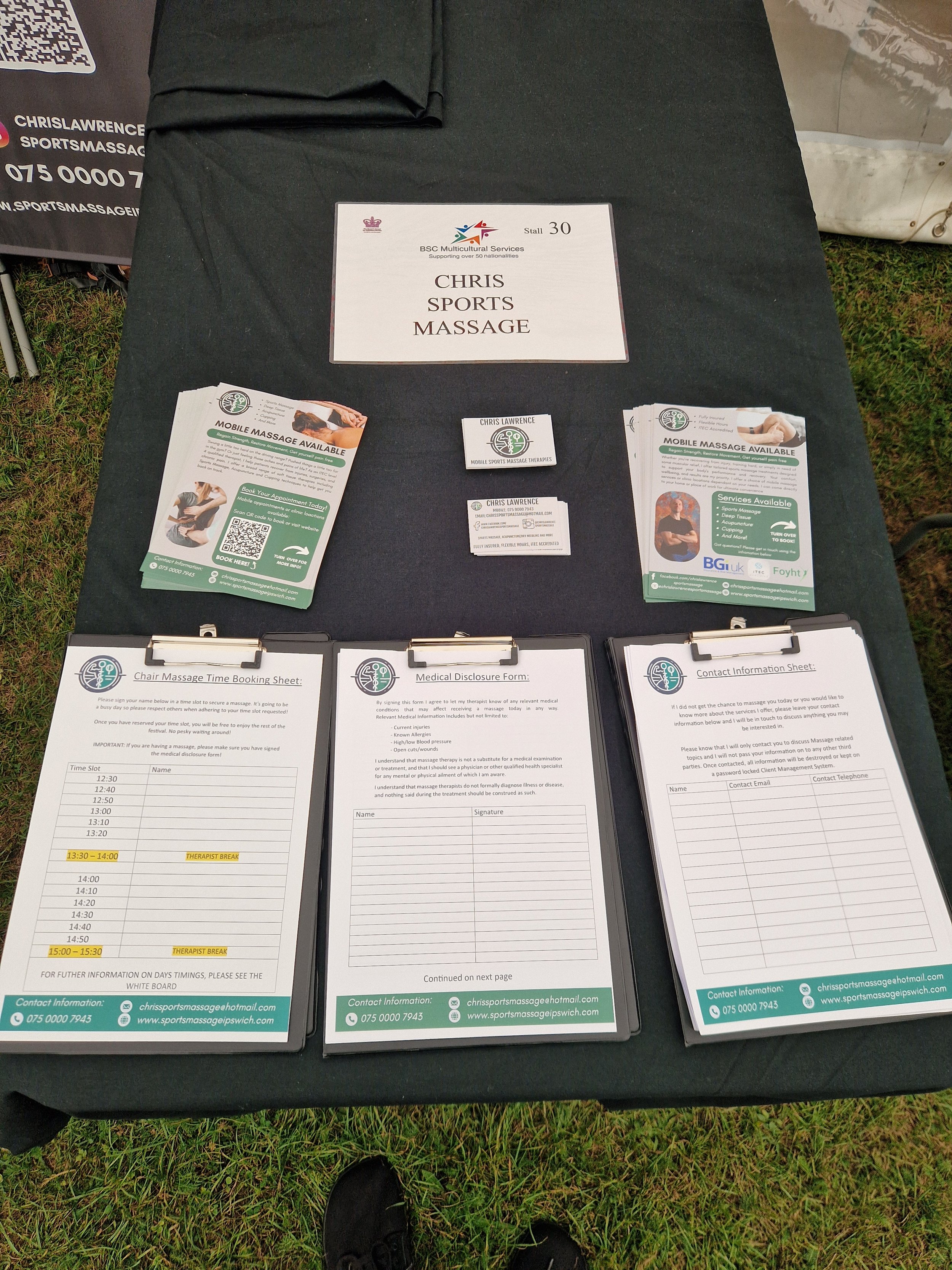 Sports Massage Ipswich - Event Day Table Set Up.jpg