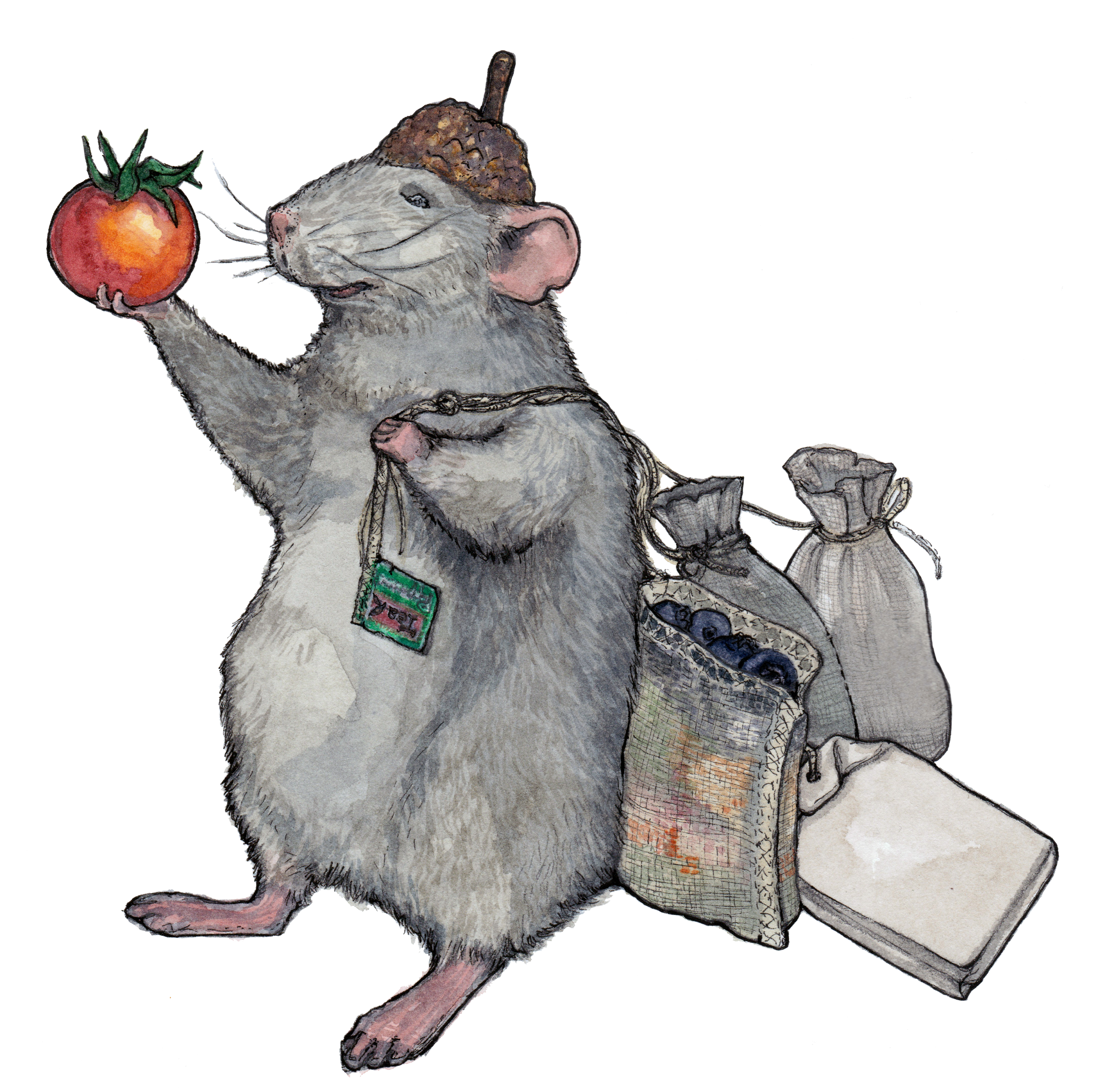 Peppermint collecting food