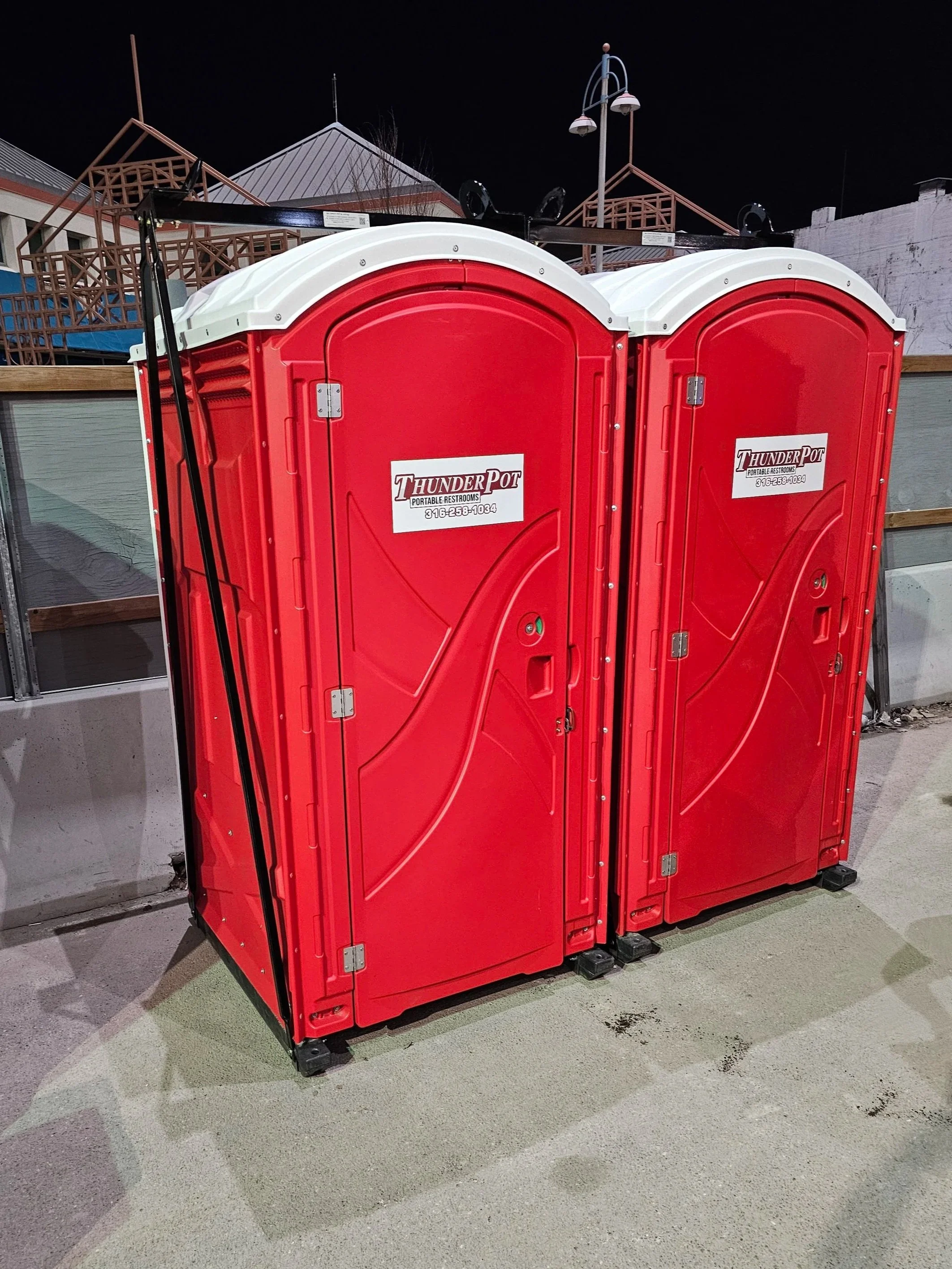 Speciality portable restroom unit for outdoor events or construction sites