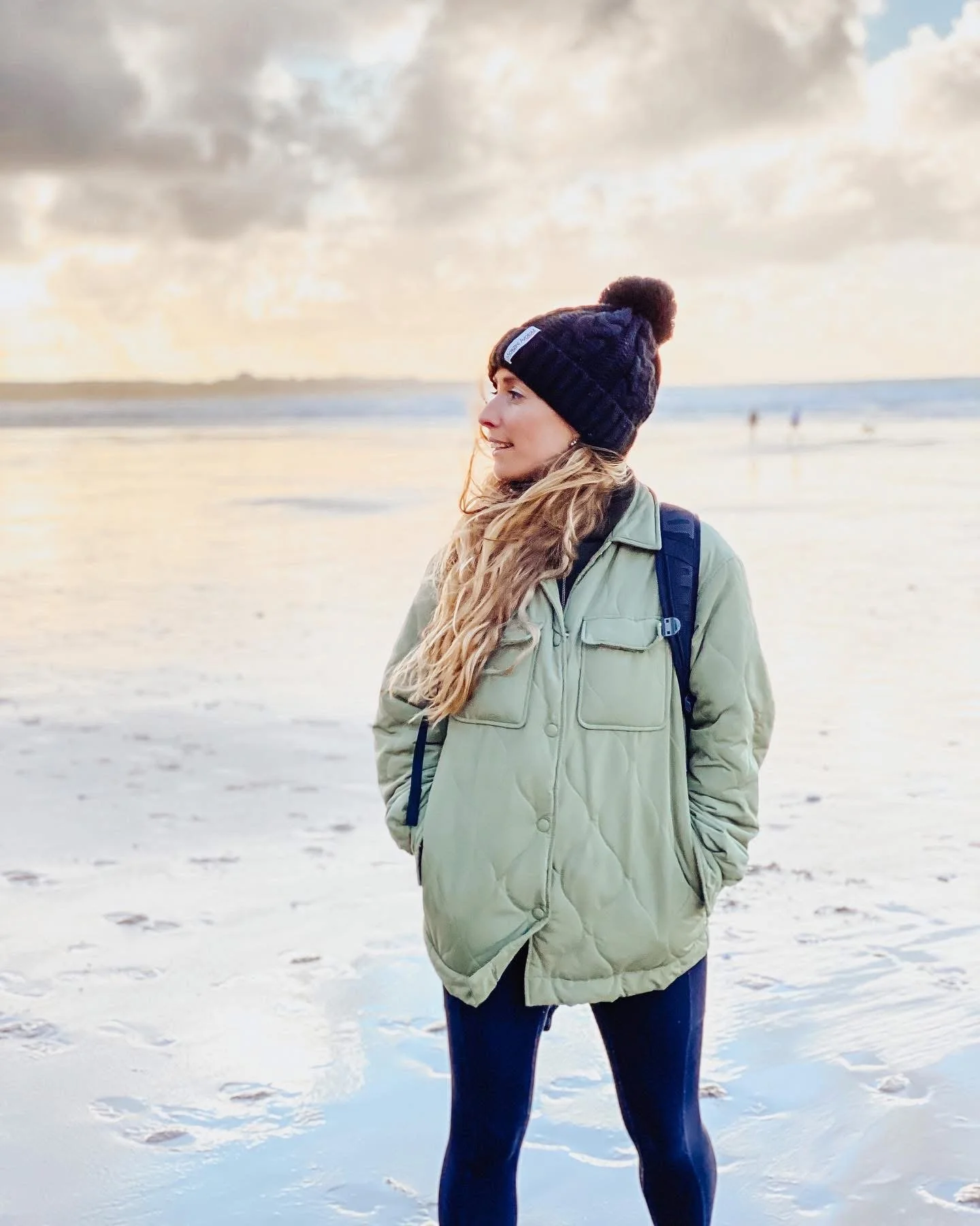 Founder and writer Bethan on Watergate Bay Beach