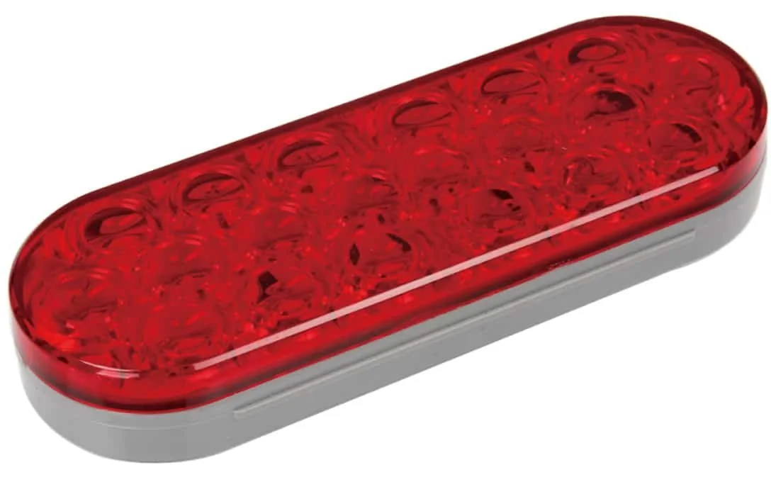 6″ Oval Red Stop/Tail/Turn Light - NSS6-RED
