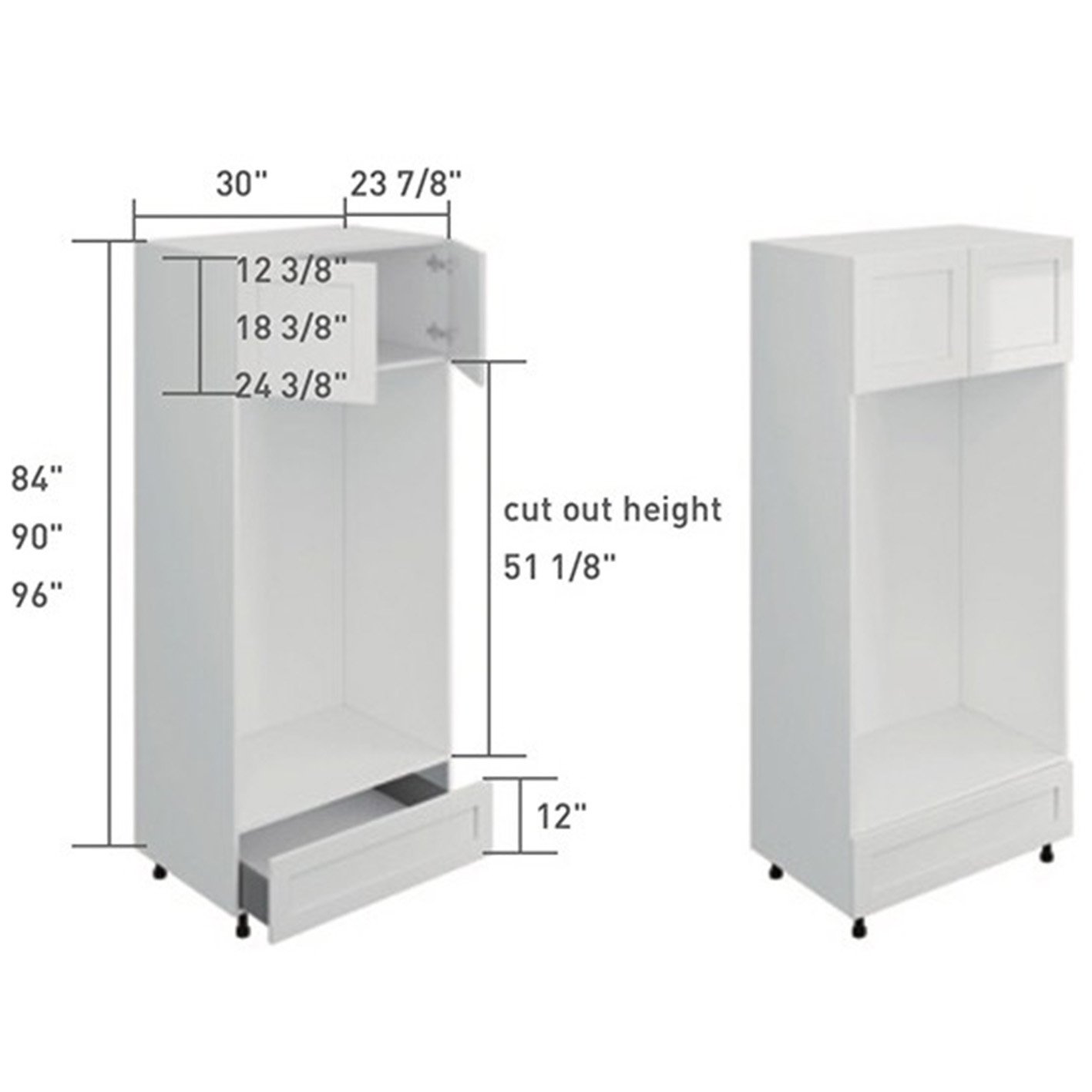 Kitchen Double Oven Cabinet