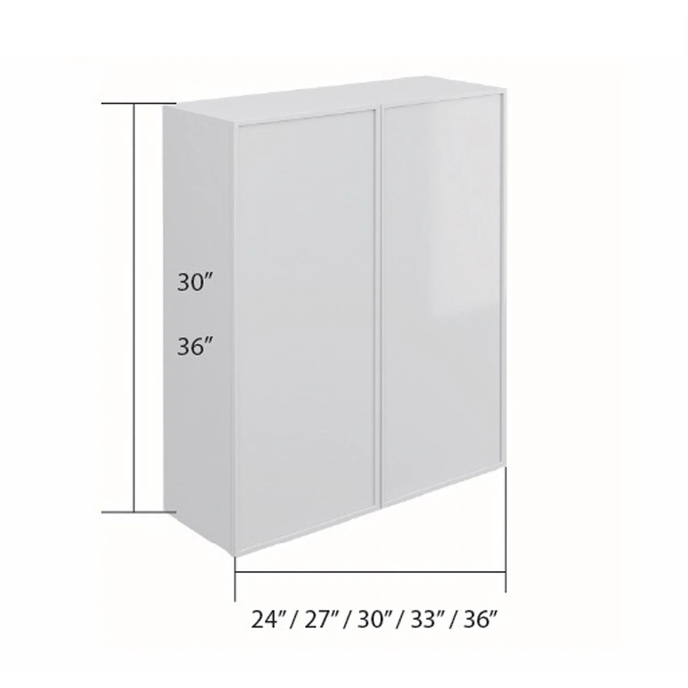 Kitchen Wall Cabinet - H36" Double Door