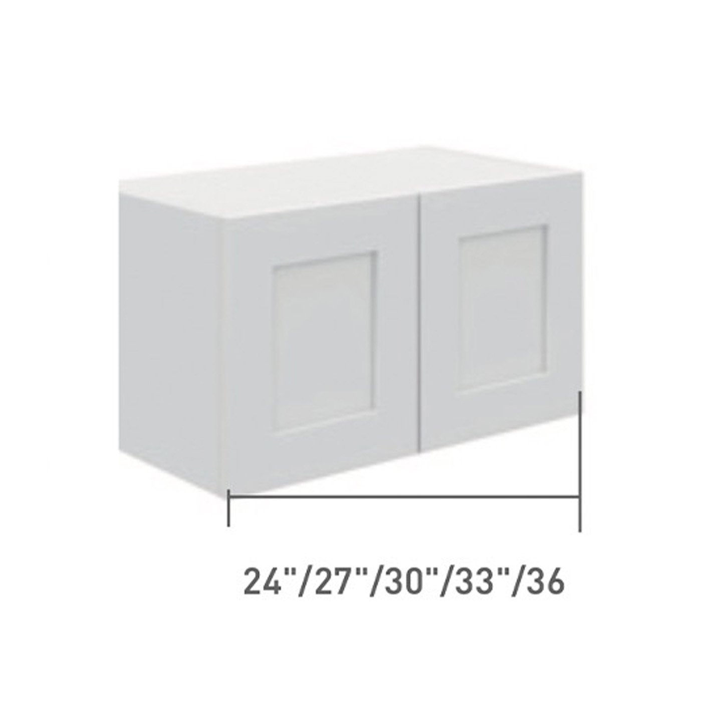Kitchen Wall Short Cabinet - H15" Double Door