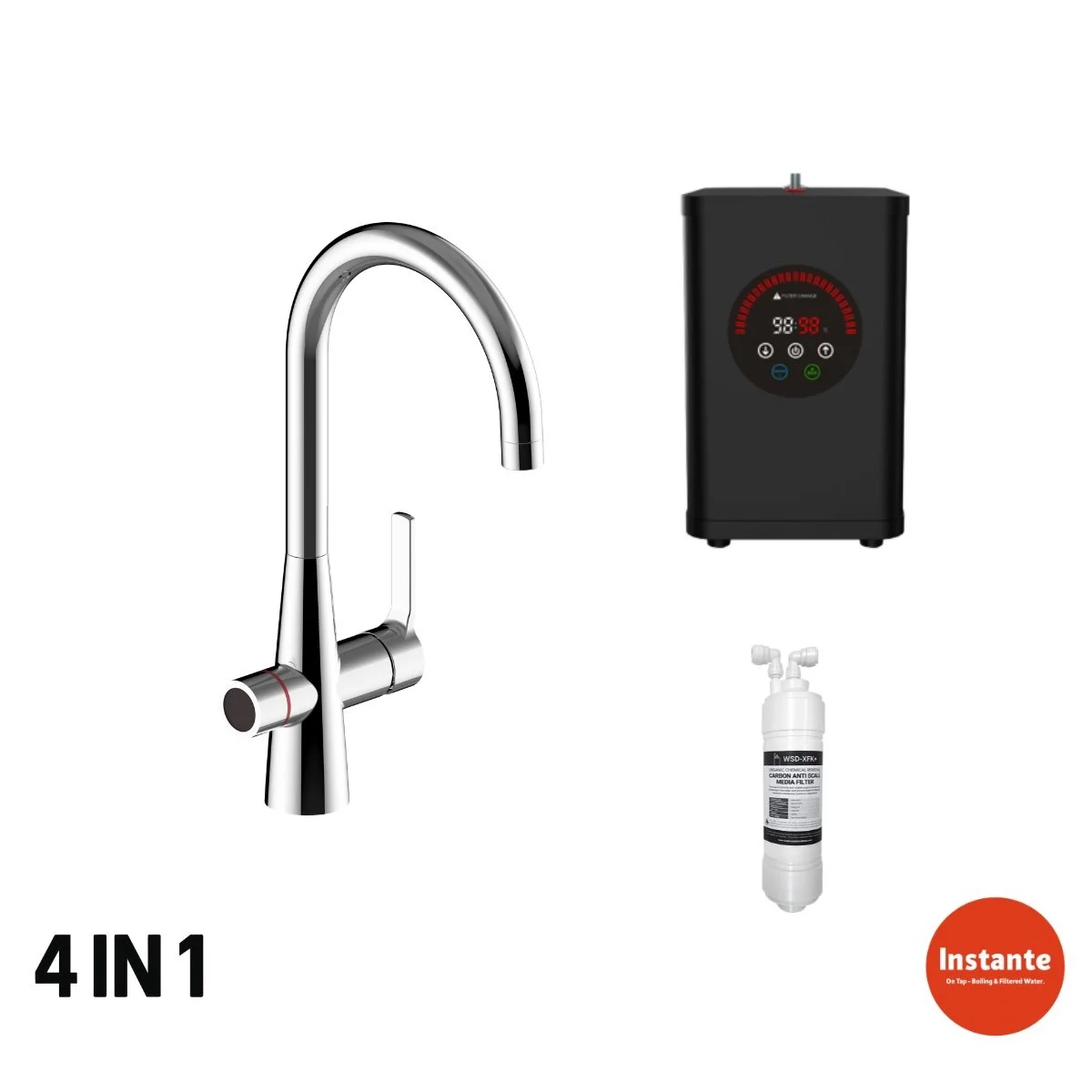 Cingo Chrome 4 in 1 on Tap Boiling System