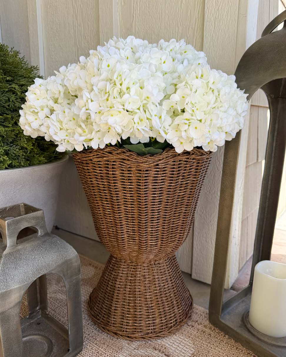 Wicker Urn Planter