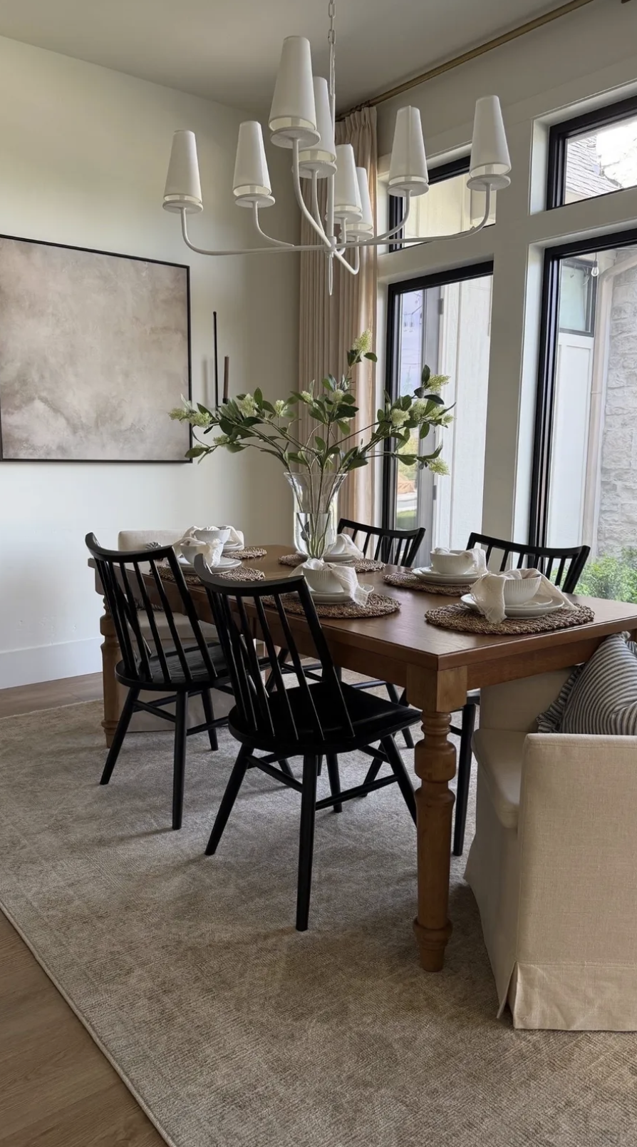 Solid Wood Black Dining Chairs