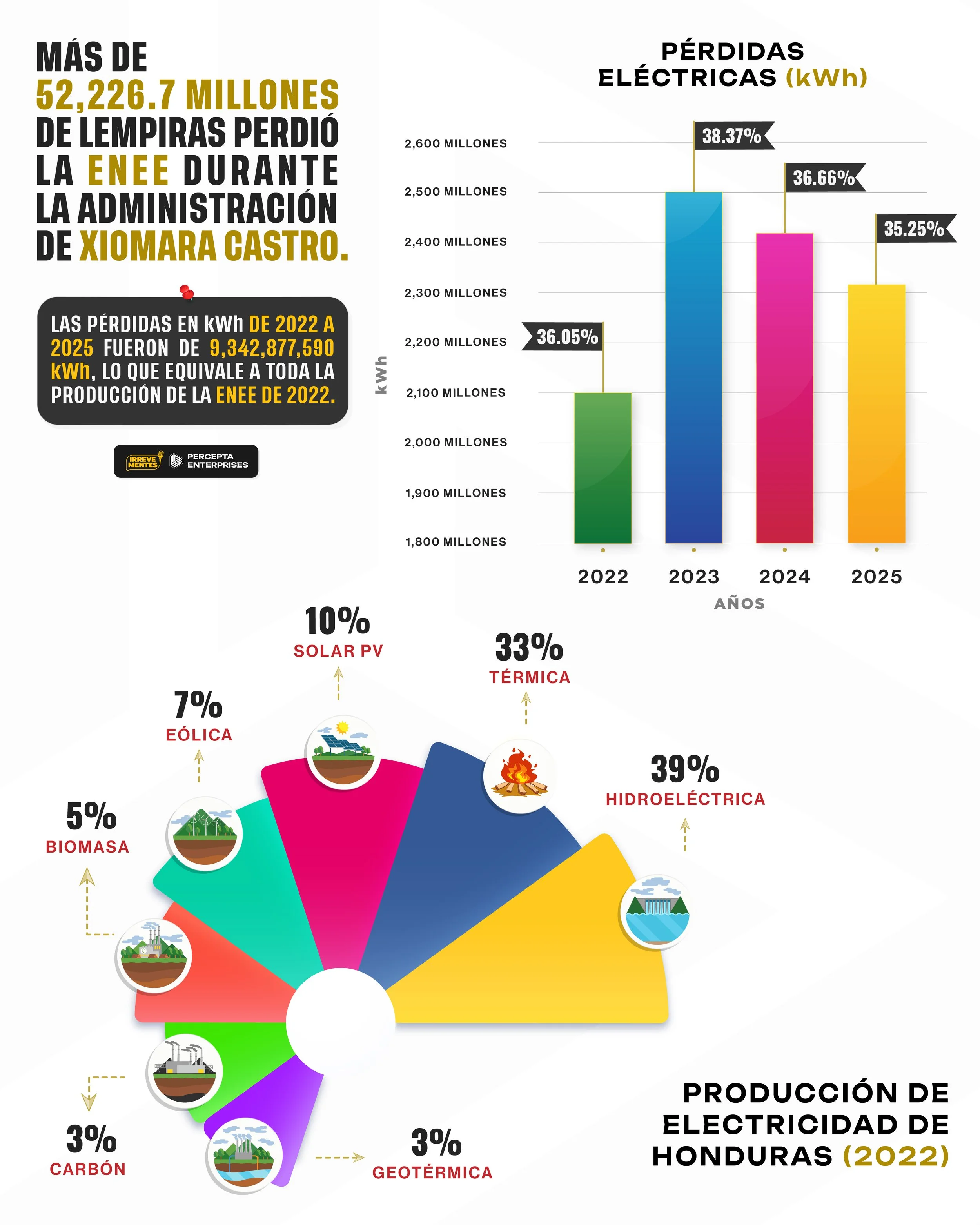 Perdidas electricas en honduras