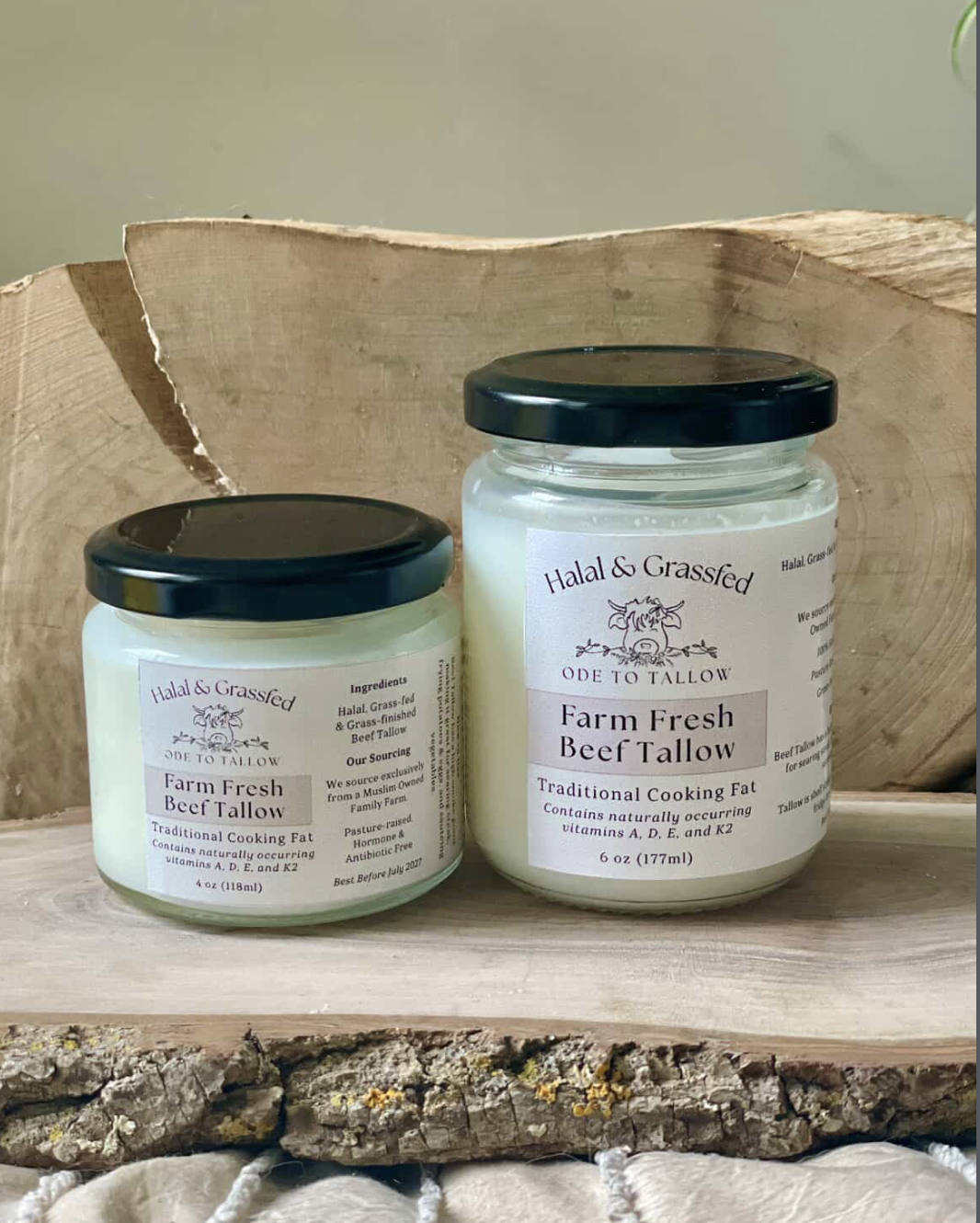 Halal & Grass-fed Pure Beef Tallow for Cooking