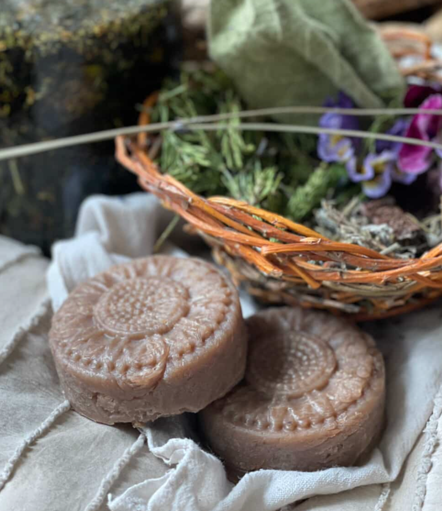 Rustic Herbal Shampoo Bar | Hot Process Soap with Beef Tallow