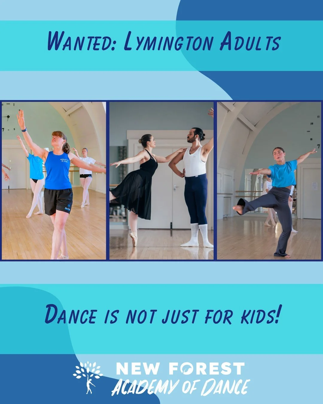 Adults of the New Forest - Are you ready to dance? 💙

At New Forest Academy of Dance, our adult classes are fun, welcoming and open to all levels. From Ballet and Tap to our high-energy Stretch, Strengthen &amp; Sculpt and themed workshops like Heel