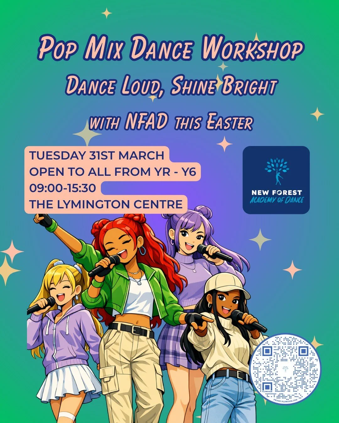 You got the Power 💙

Our Pop Mix Workshop is back this Easter for Years R&ndash;6.

📅 Tuesday 31st March
⏰ 09:00&ndash;15:30
📍 The Lymington Centre

A full day of pop-inspired choreography, performance energy and confidence-building fun.

Book now