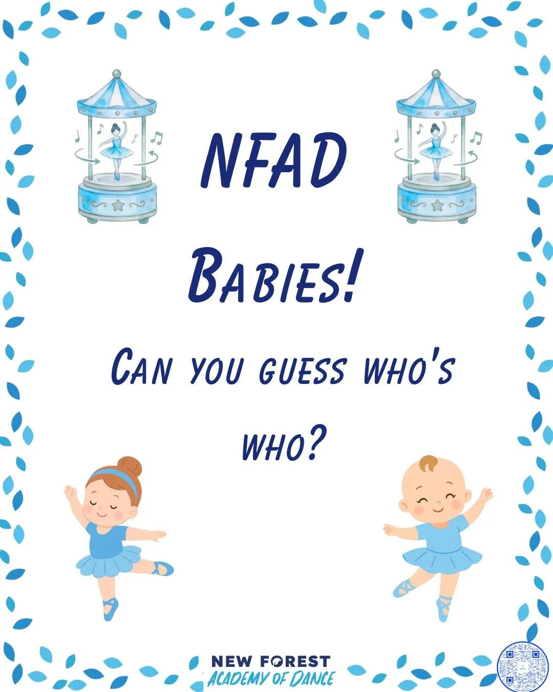 💙 Can you guess who&rsquo;s who?

We&rsquo;ve been digging into the archives and found some baby photos of the NFAD team. Each of these little faces is now a very important part of the school&hellip; but can you work out which is which?

Take a gues
