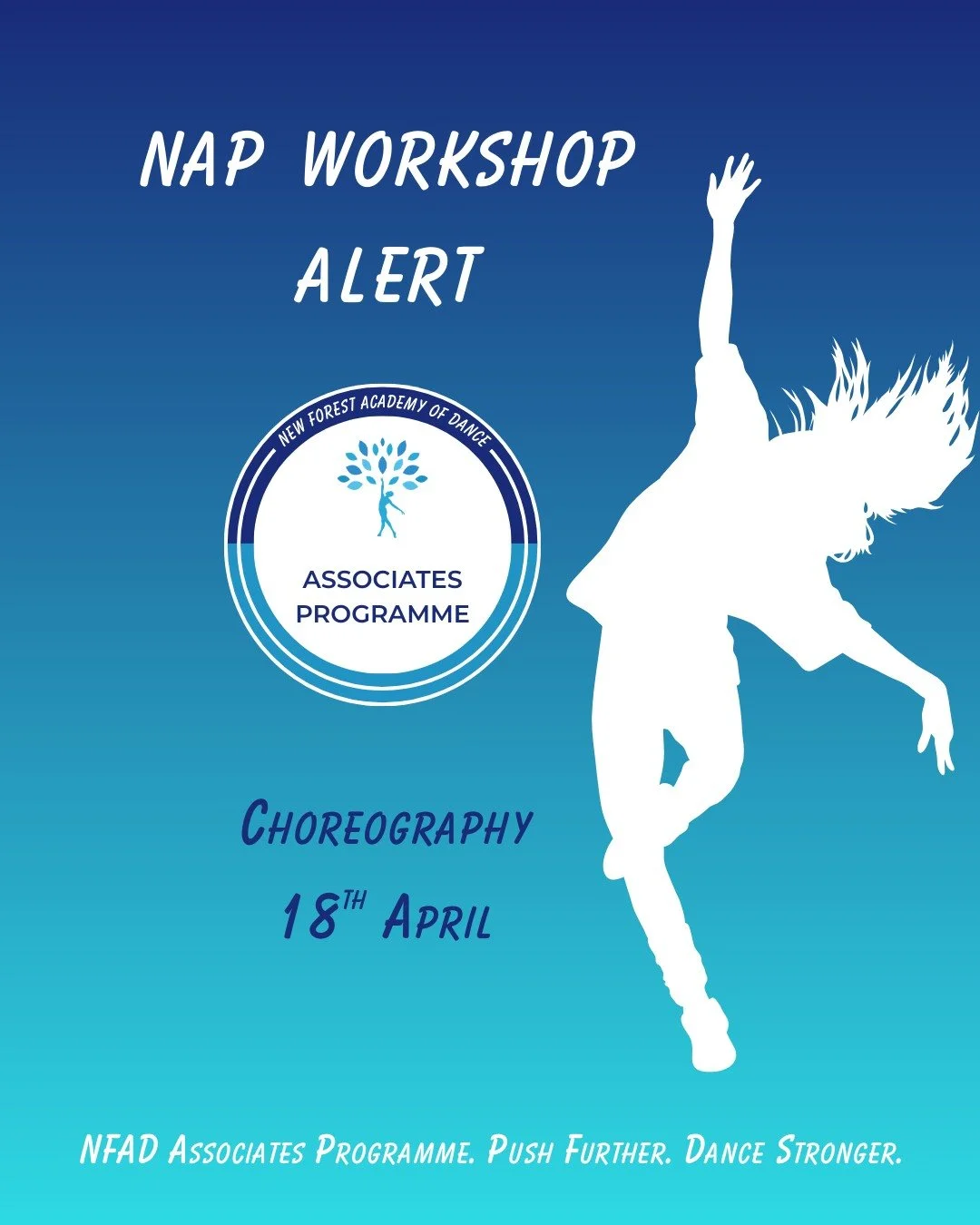 Don't miss our next NAP Workshop tomorrow - NAP Choreography 💙

- NFAD Associates Programme
- Open to all NFAD Students from Y7-Y13
- In this session you can learn, develop and refine original movement
- Saturday 18th April, 13:00 - 15:00
- &pound;1
