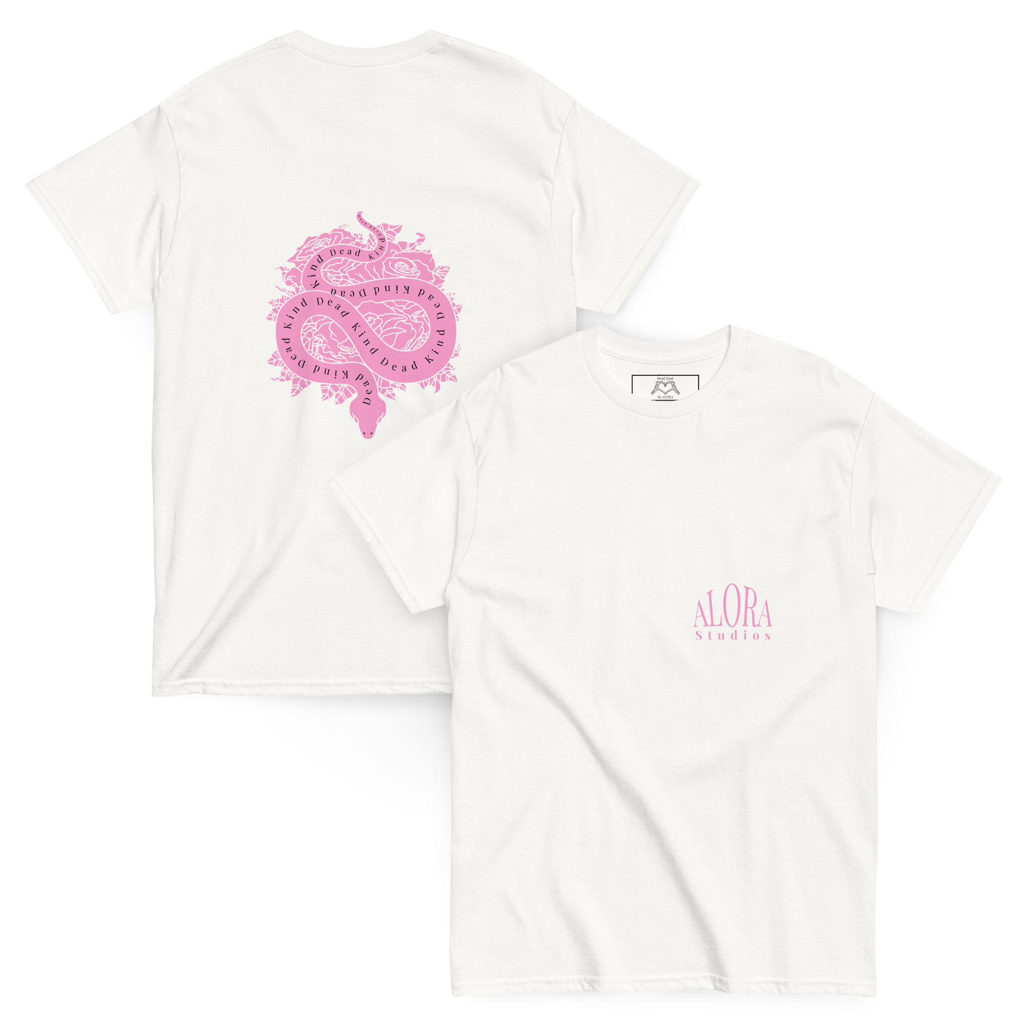 "Dead kind" Pink Snake Tee