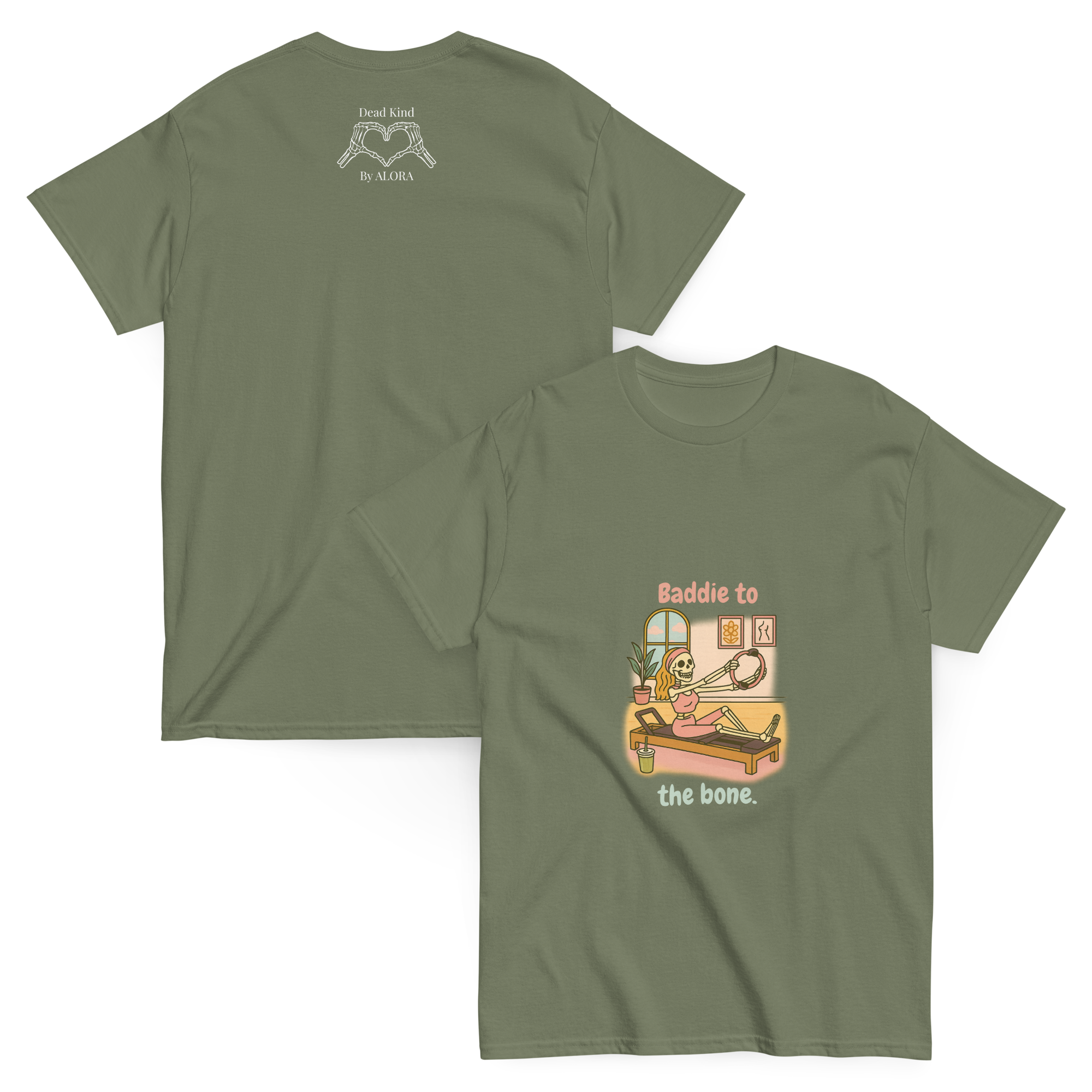 unisex-classic-tee-military-green-front-and-back-69300c720ccd8.png