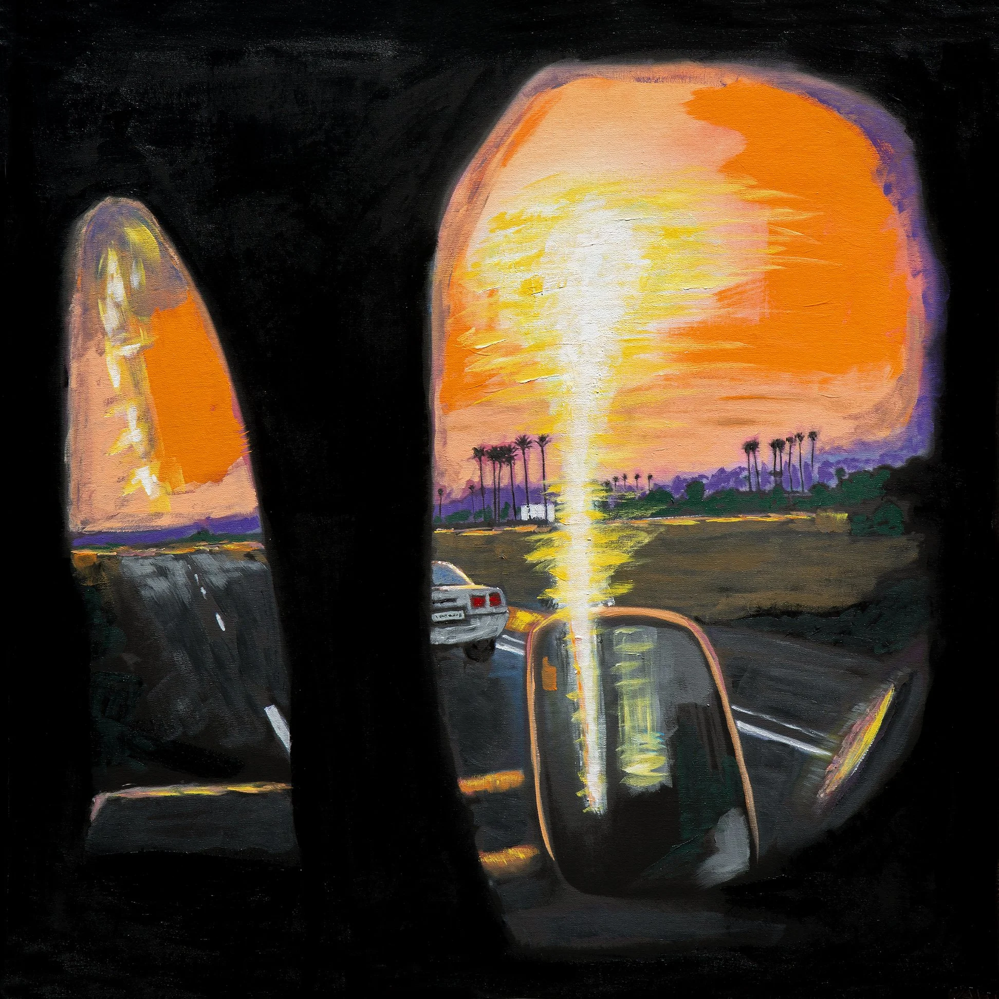 Somewhere on I-80, 2025 (41"x41")