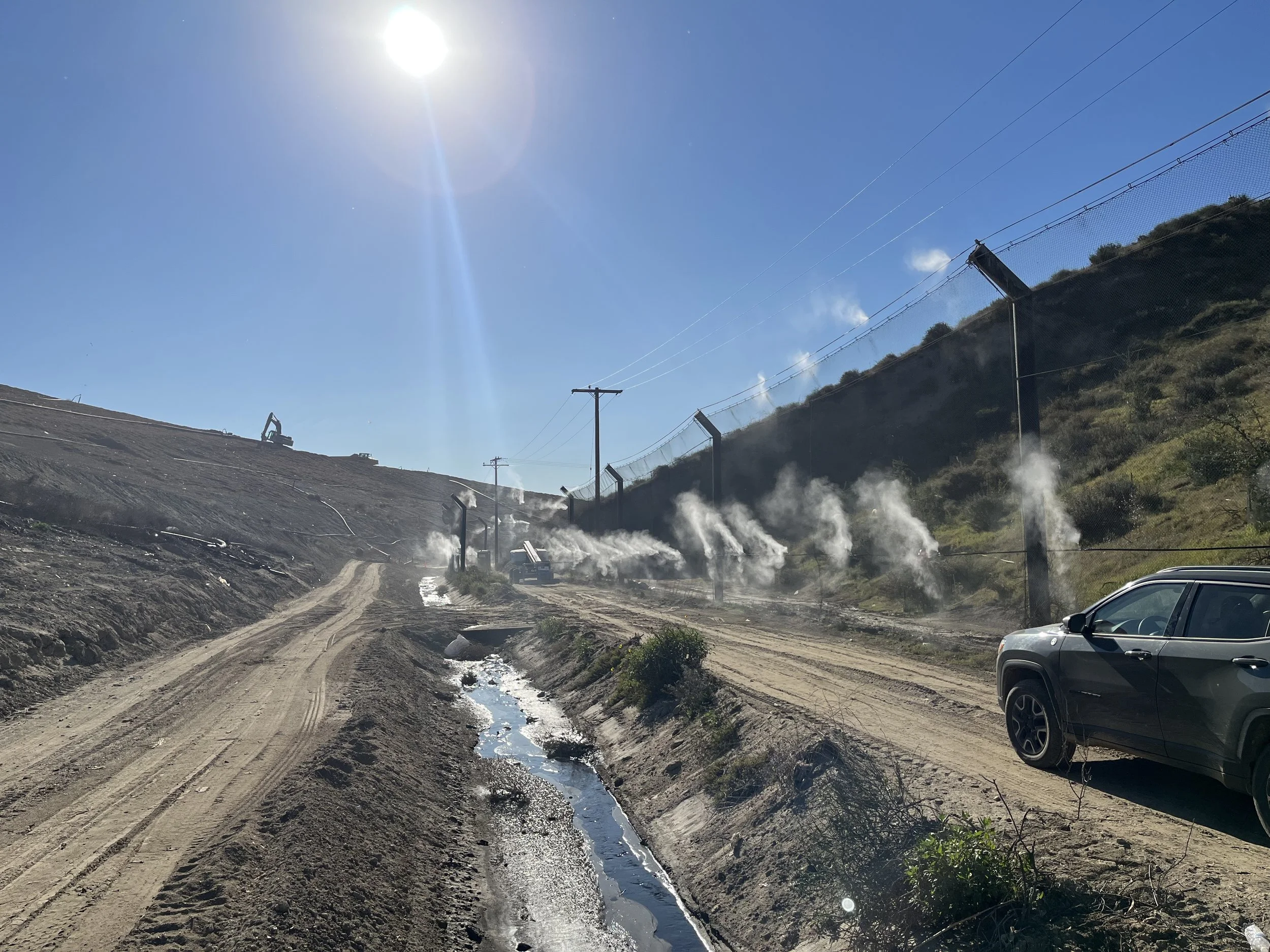 Odor - Misting system at litter fence surrounding landfill.jpg