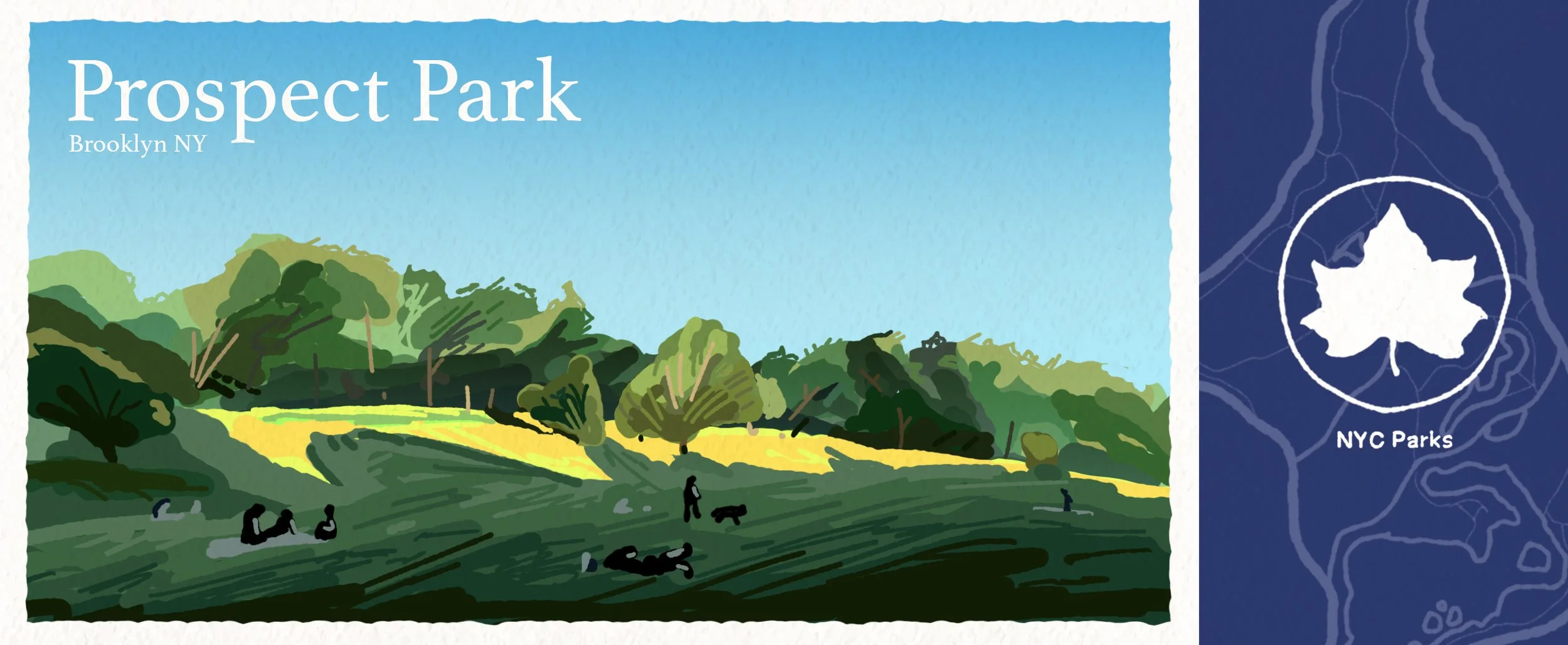 Prospect Park Mini Postcard | Personal Work