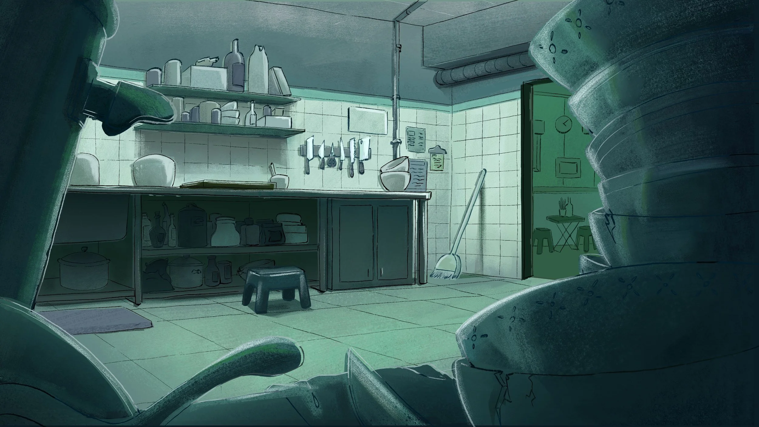 "Nai Nai's Recipe" Animated Film Layout | Layout Design