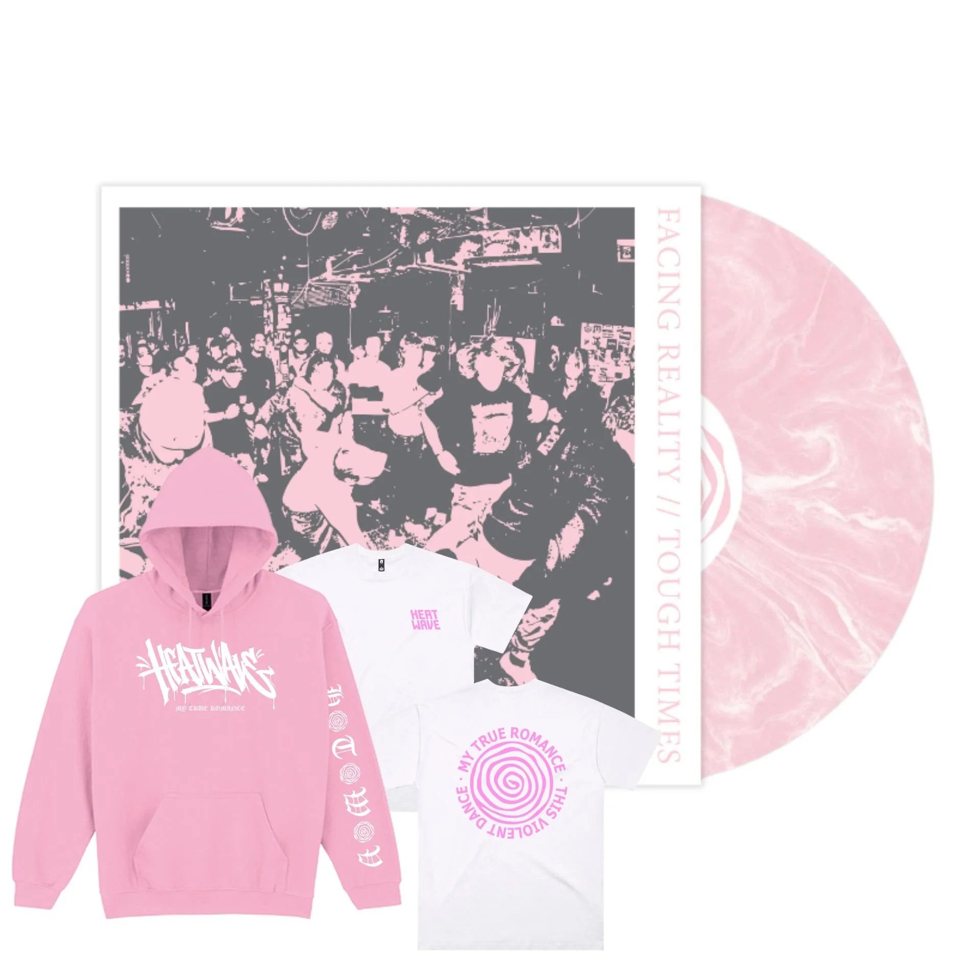 Heatwave - Facing Reality (Vinyl, Shirt, Hoodie) Bundle