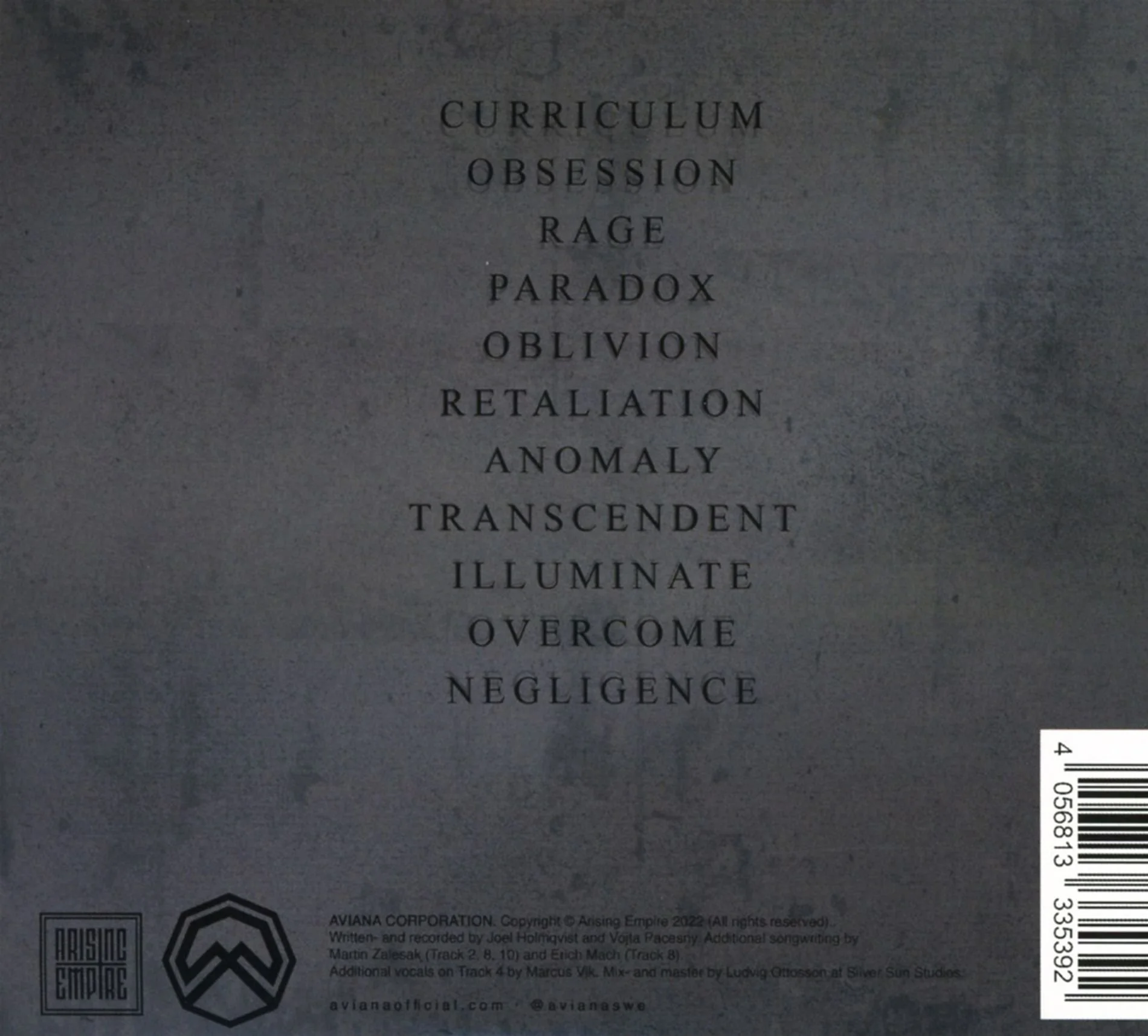 Aviana - Corporation CD back.jpg