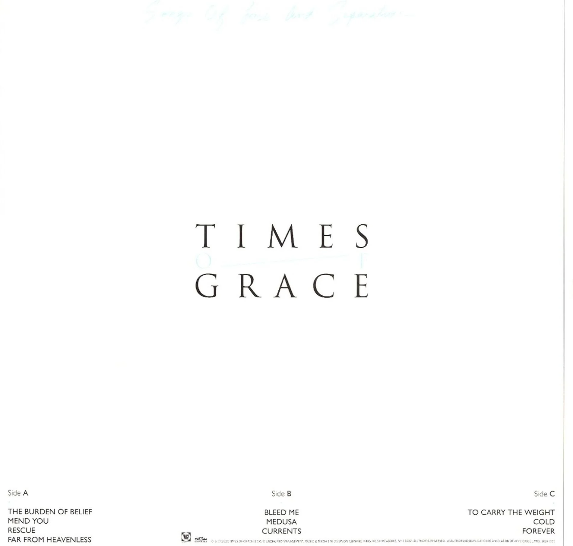 Times Of Grace - Songs Of Loss And Separation (Limited Edition White Vinyl) 2LP back.jpg