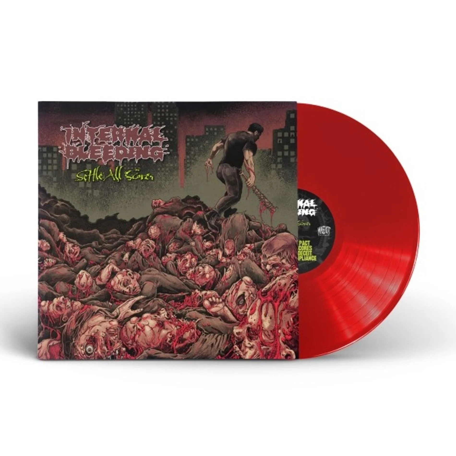 Internal Bleeding - Settle All Scores (Clear Red Vinyl) LP