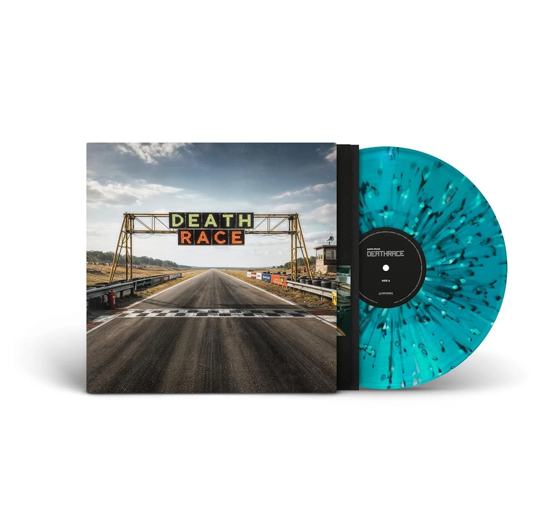 Rising Insane - Deathrace (Splattered Translucent Turquoise Vinyl) LP