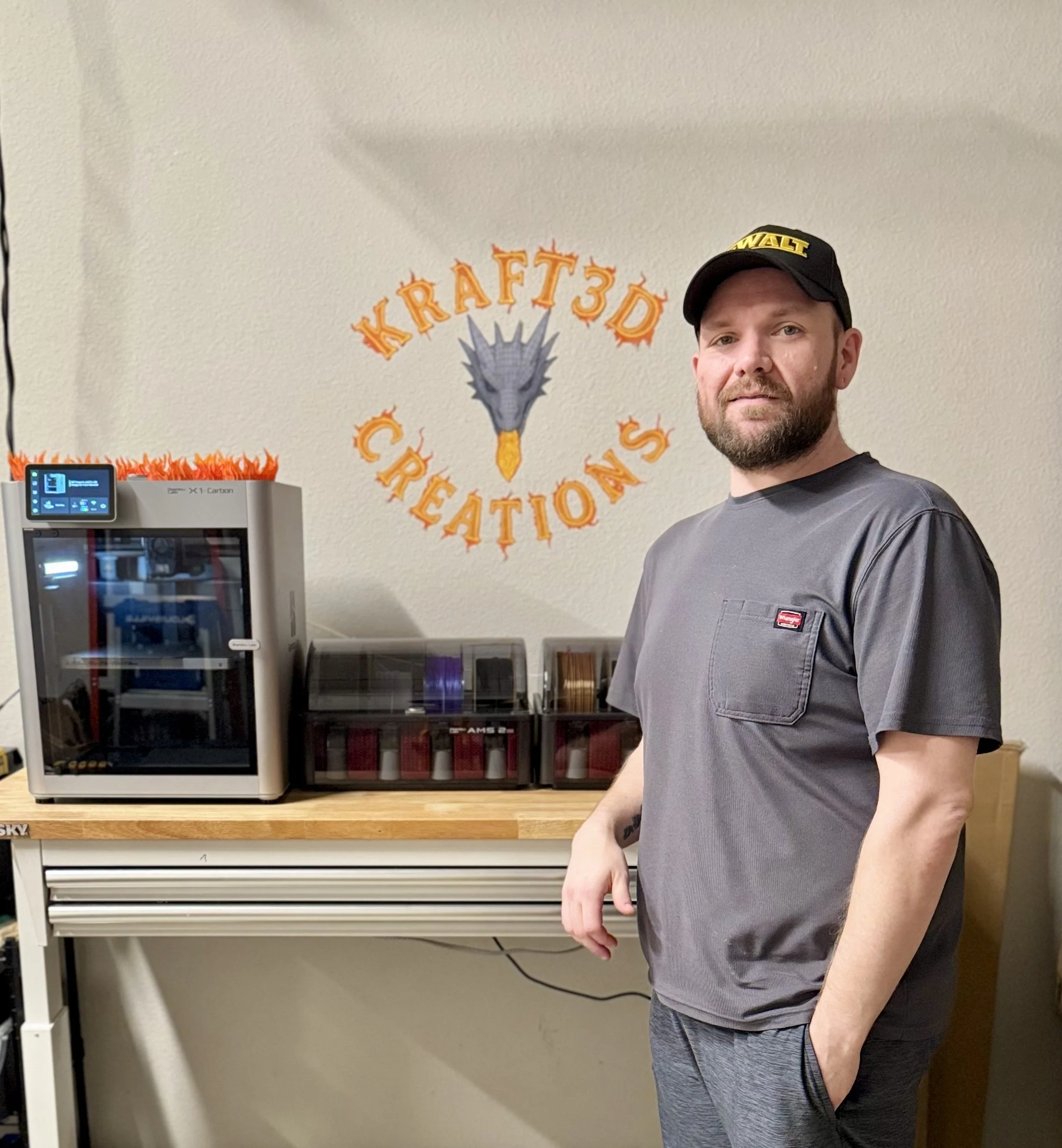 Marc in the Dragon Forge print room
